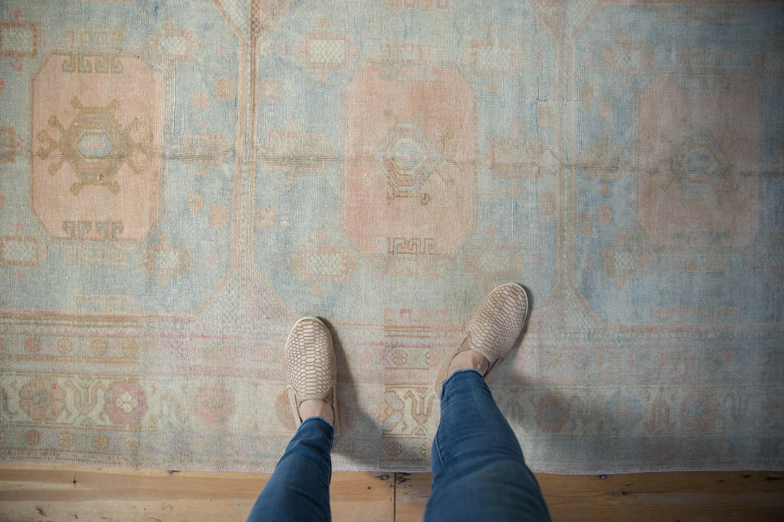 4x8 Vintage Distressed Oushak Rug Runner - Image 2