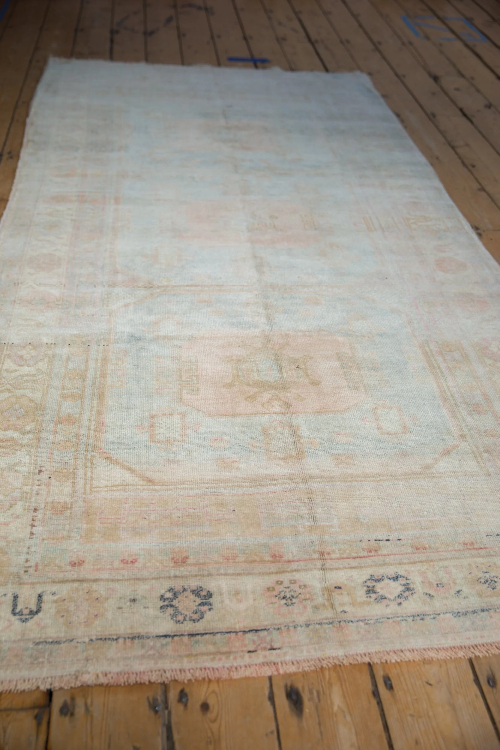 4x8 Vintage Distressed Oushak Rug Runner - Image 4