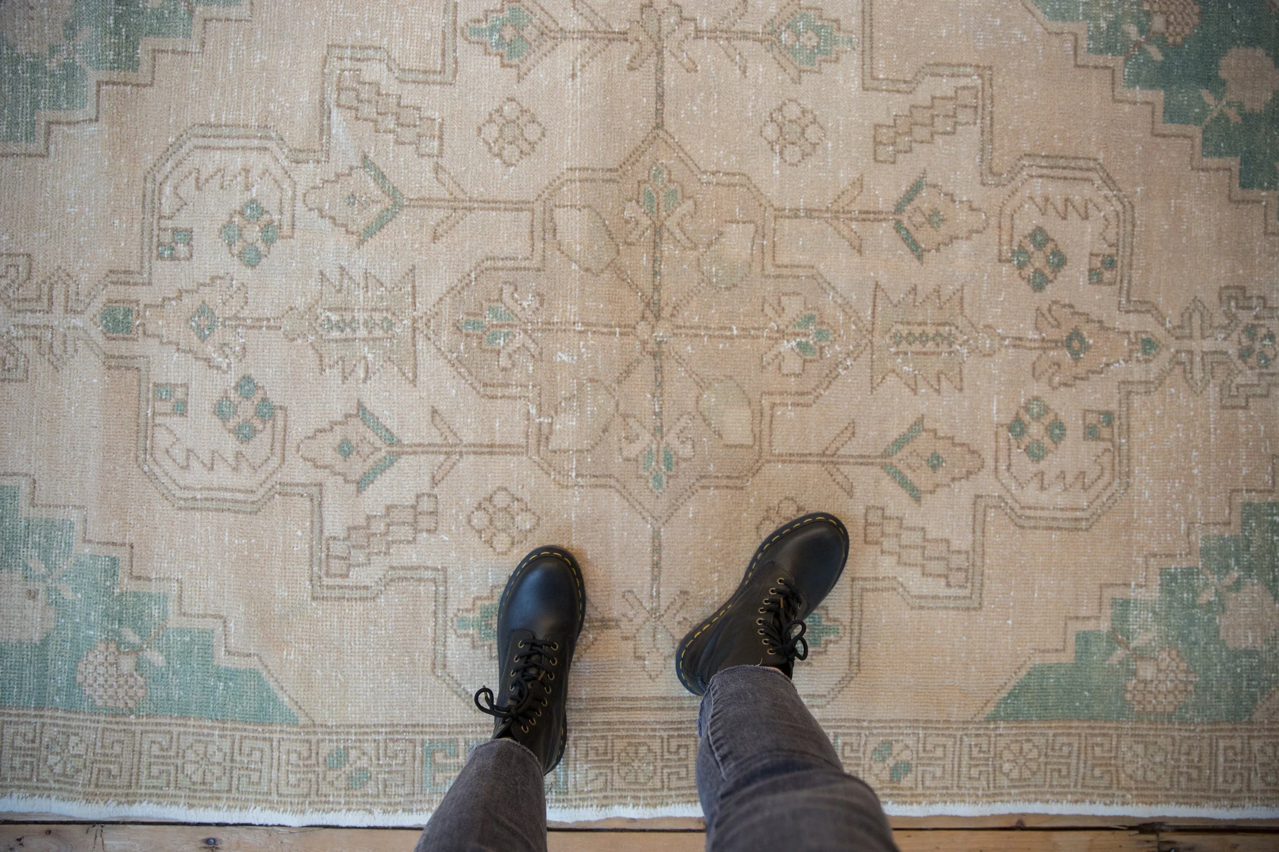 4x8 Vintage Distressed Oushak Rug Runner - Image 2