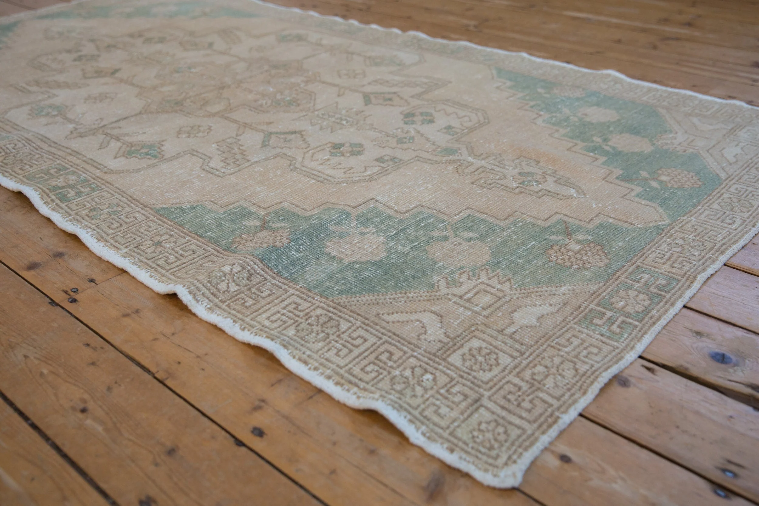 4x8 Vintage Distressed Oushak Rug Runner - Image 4