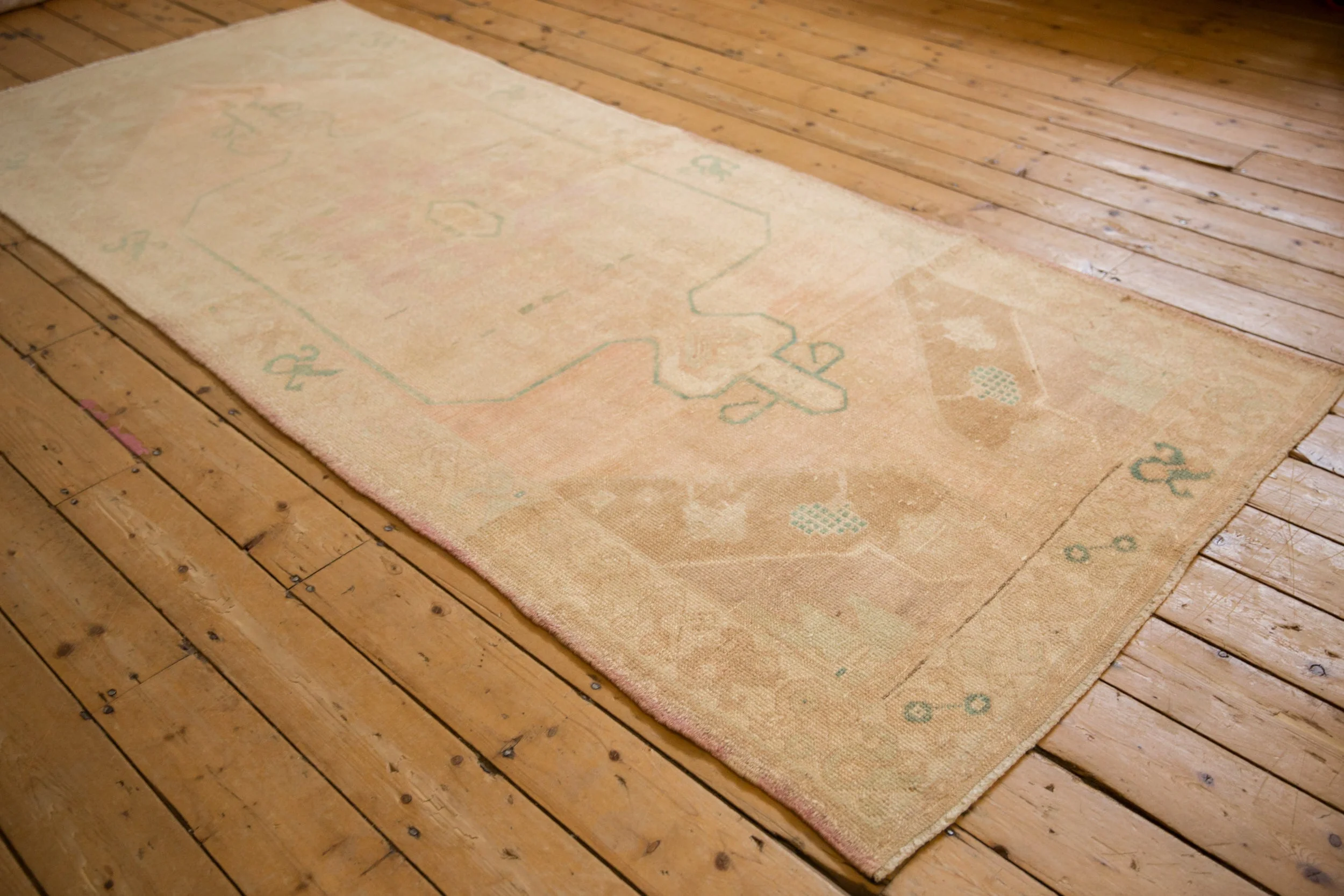 4x9.5 Vintage Distressed Oushak Rug Runner - Image 4