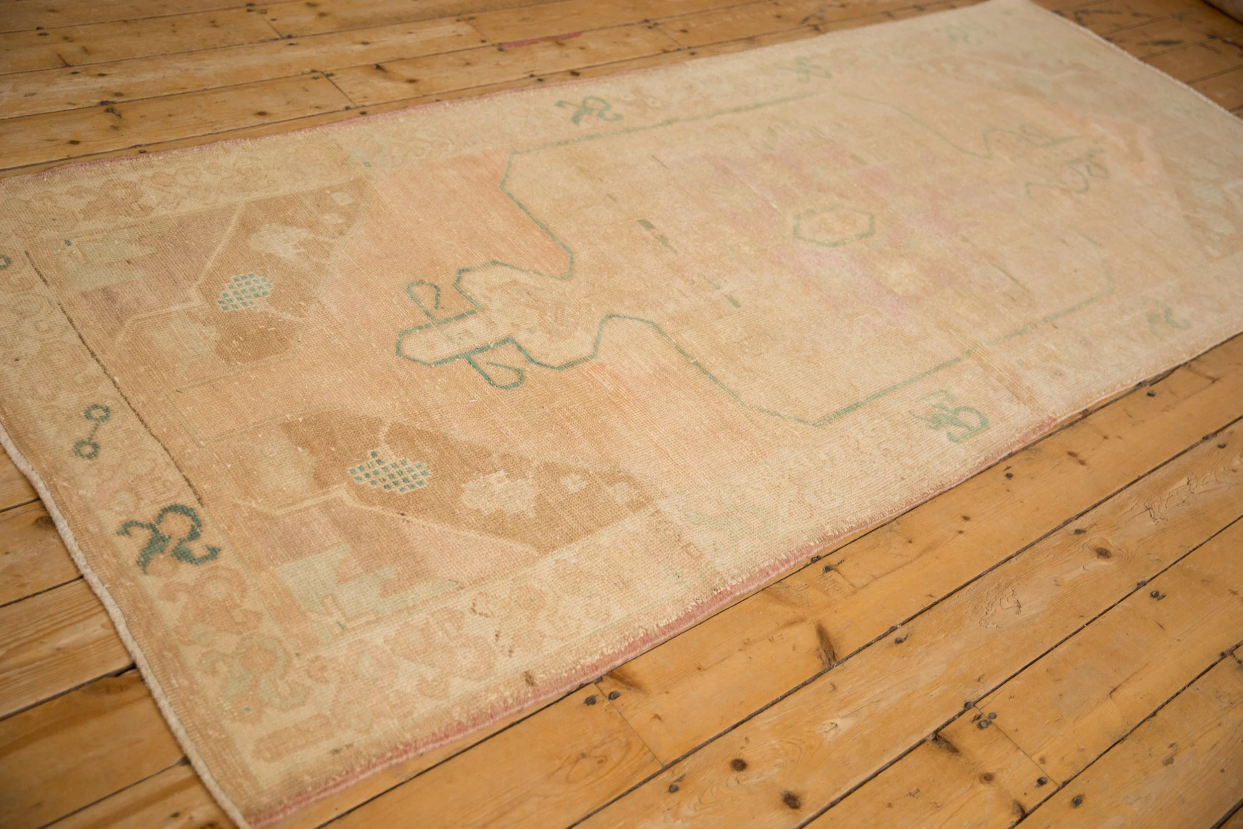 4x9.5 Vintage Distressed Oushak Rug Runner - Image 6