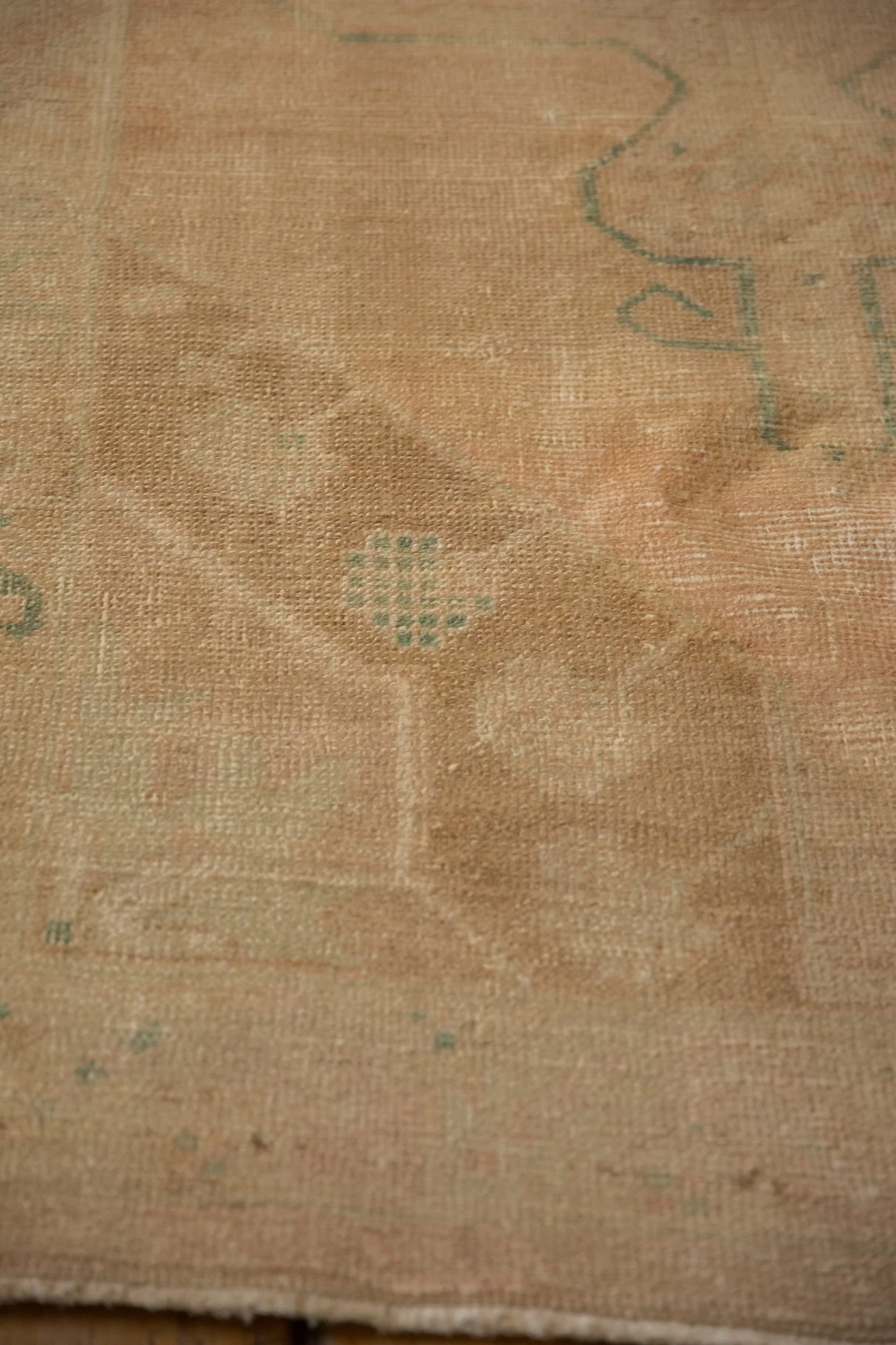 4x9.5 Vintage Distressed Oushak Rug Runner - Image 9