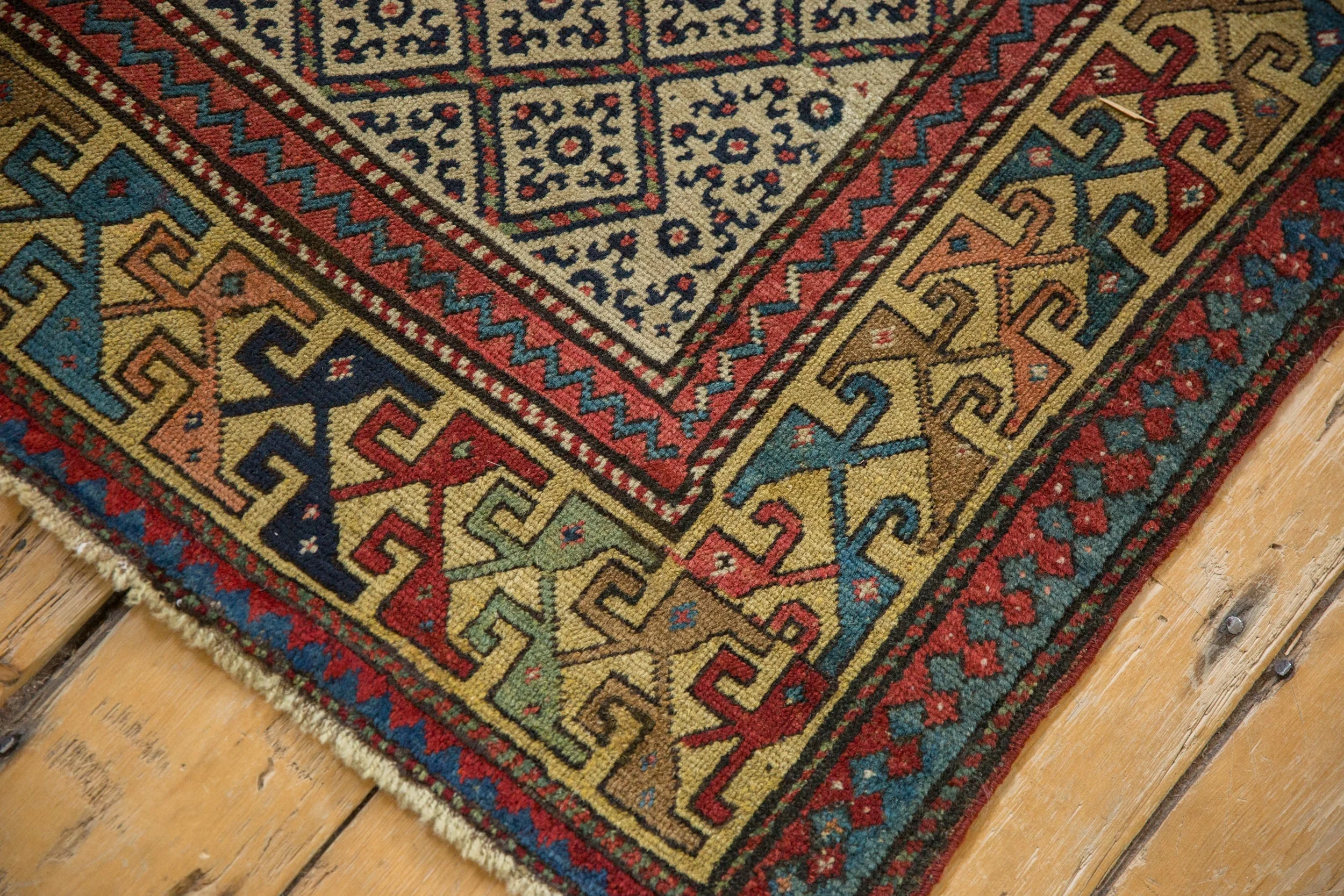 4x9 Antique Caucasian Rug Runner - Image 10