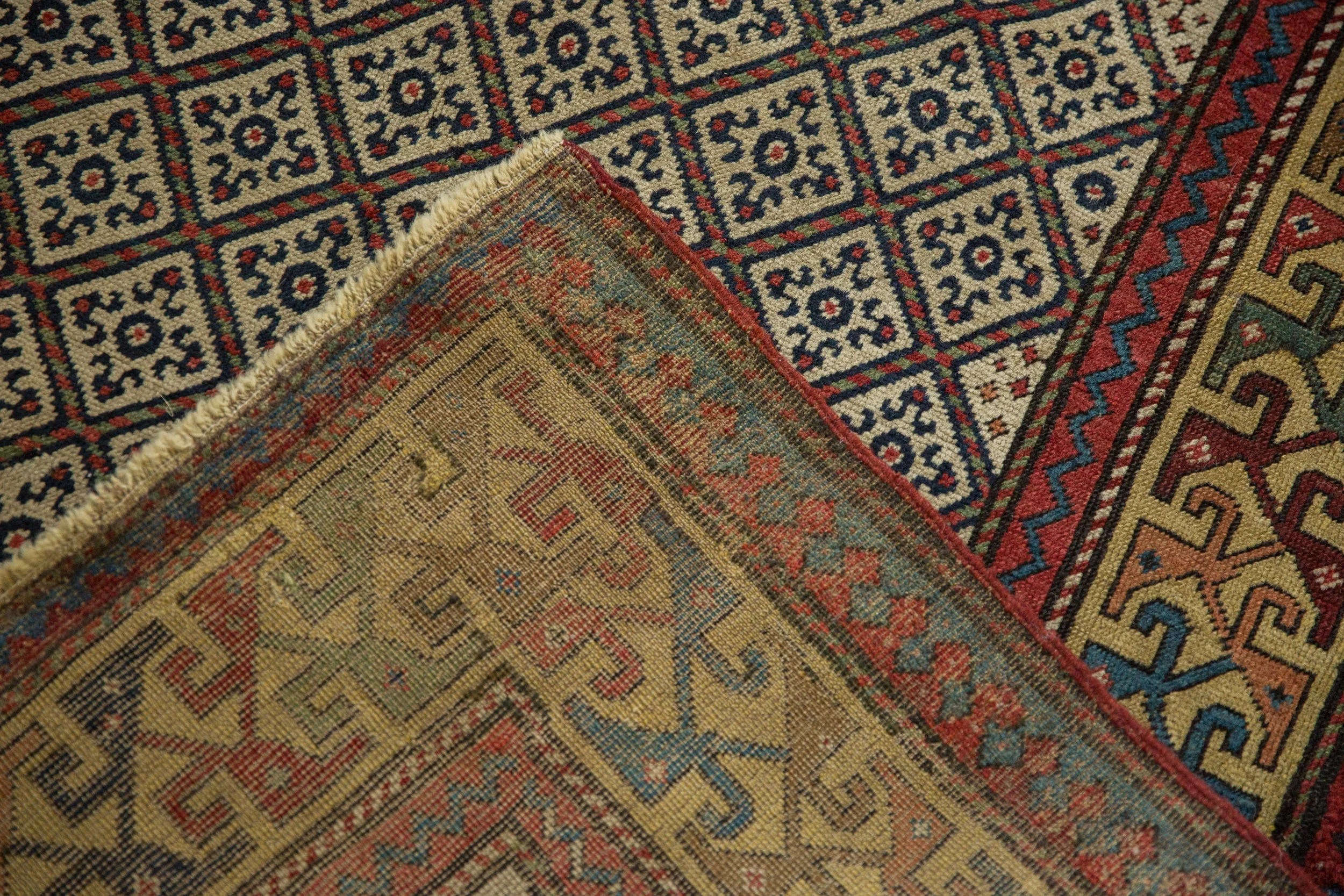 4x9 Antique Caucasian Rug Runner - Image 12