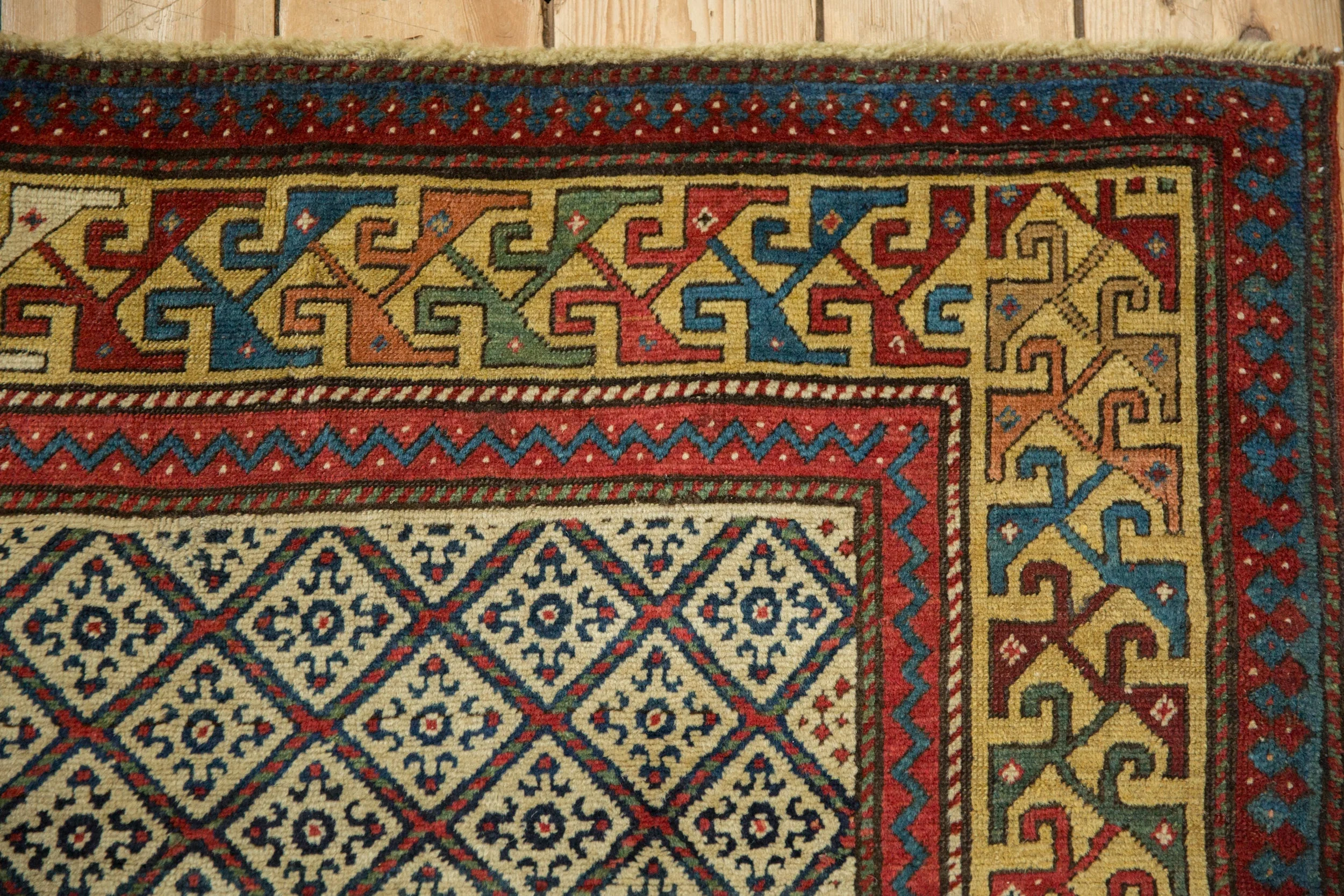 4x9 Antique Caucasian Rug Runner - Image 3