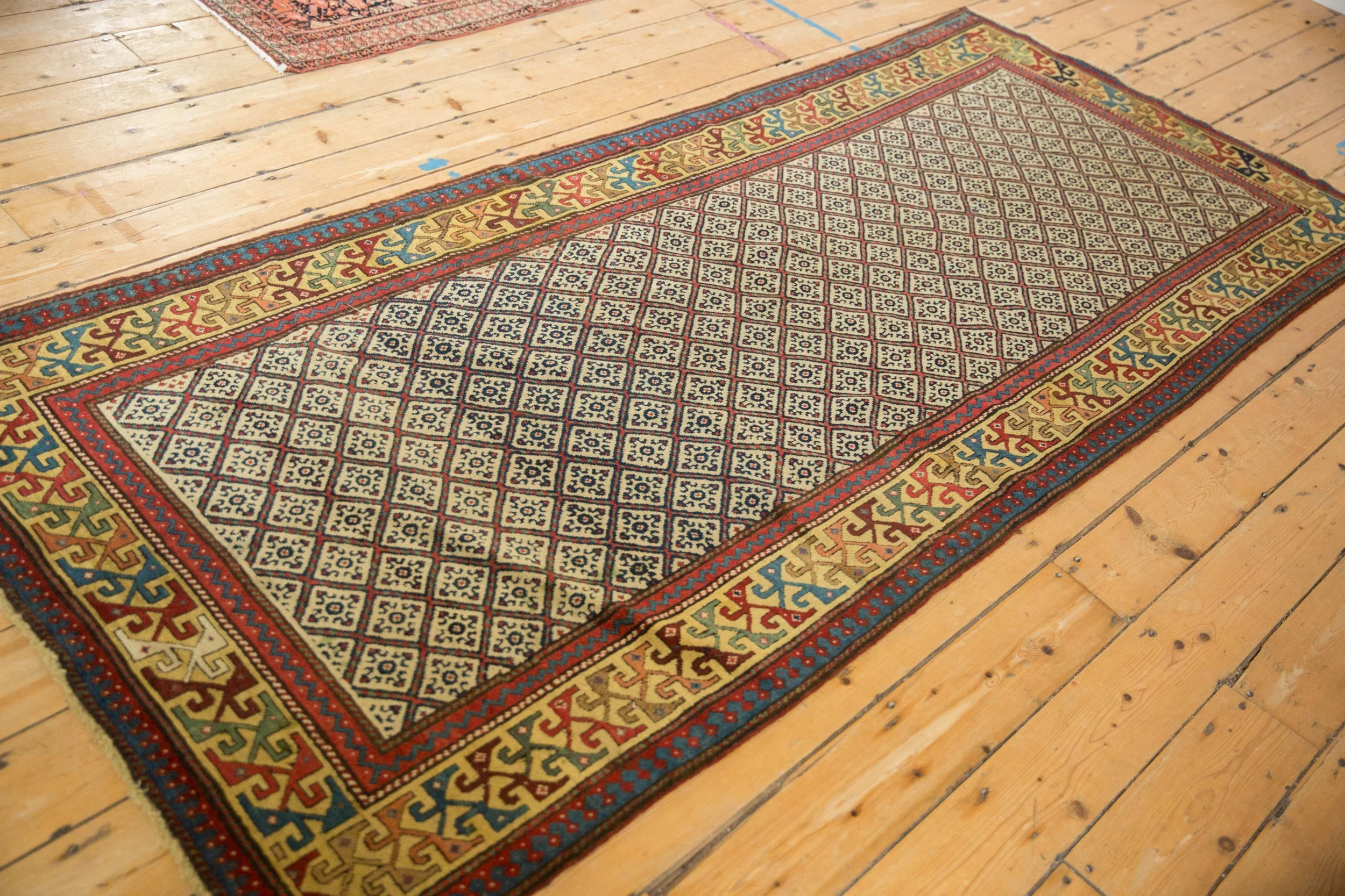 4x9 Antique Caucasian Rug Runner - Image 5