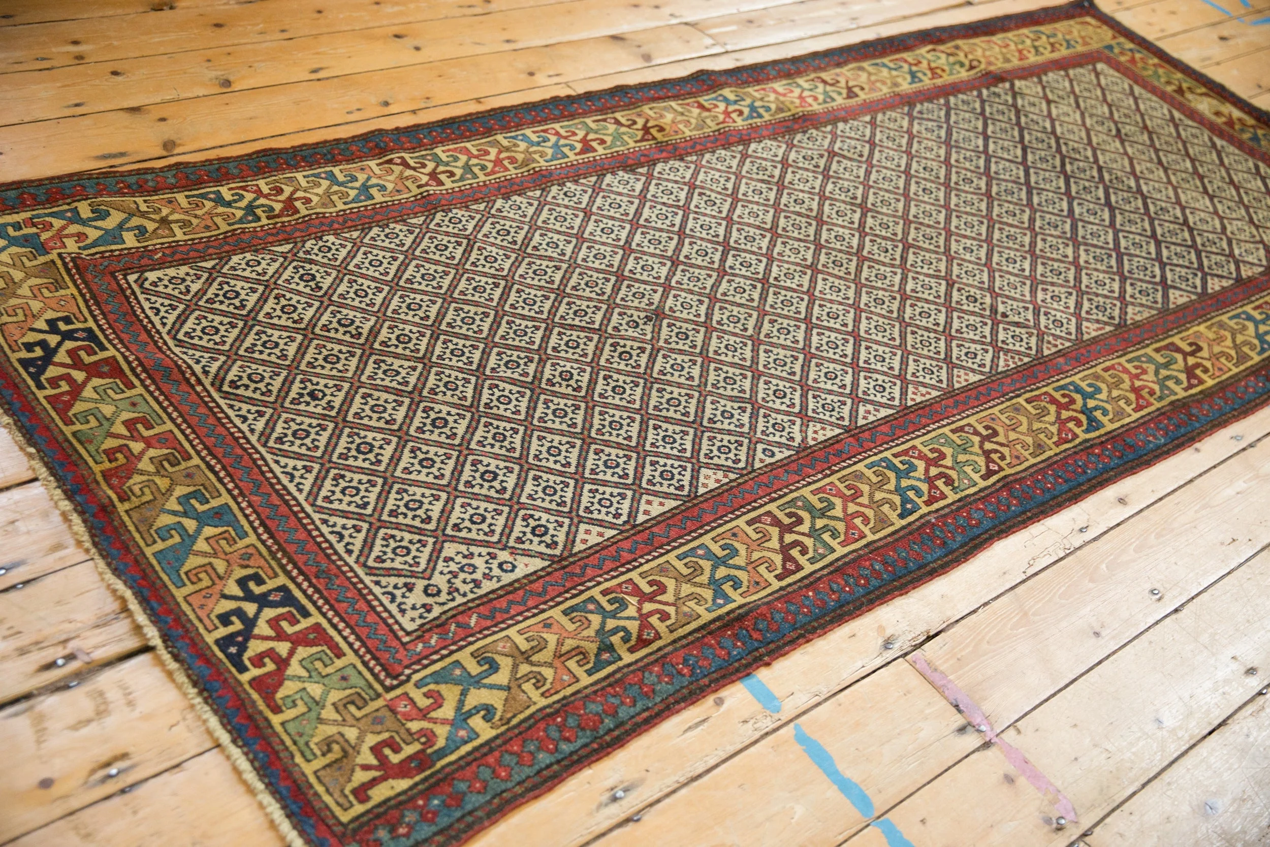 4x9 Antique Caucasian Rug Runner - Image 9
