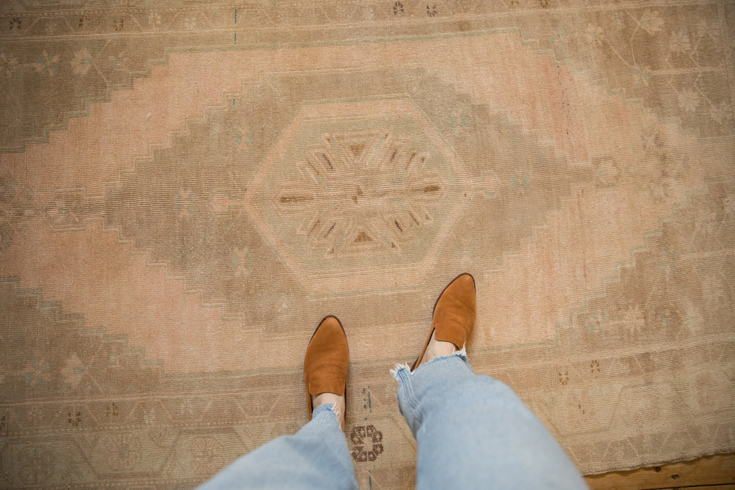 4x9 Vintage Distressed Oushak Rug Runner - Image 2