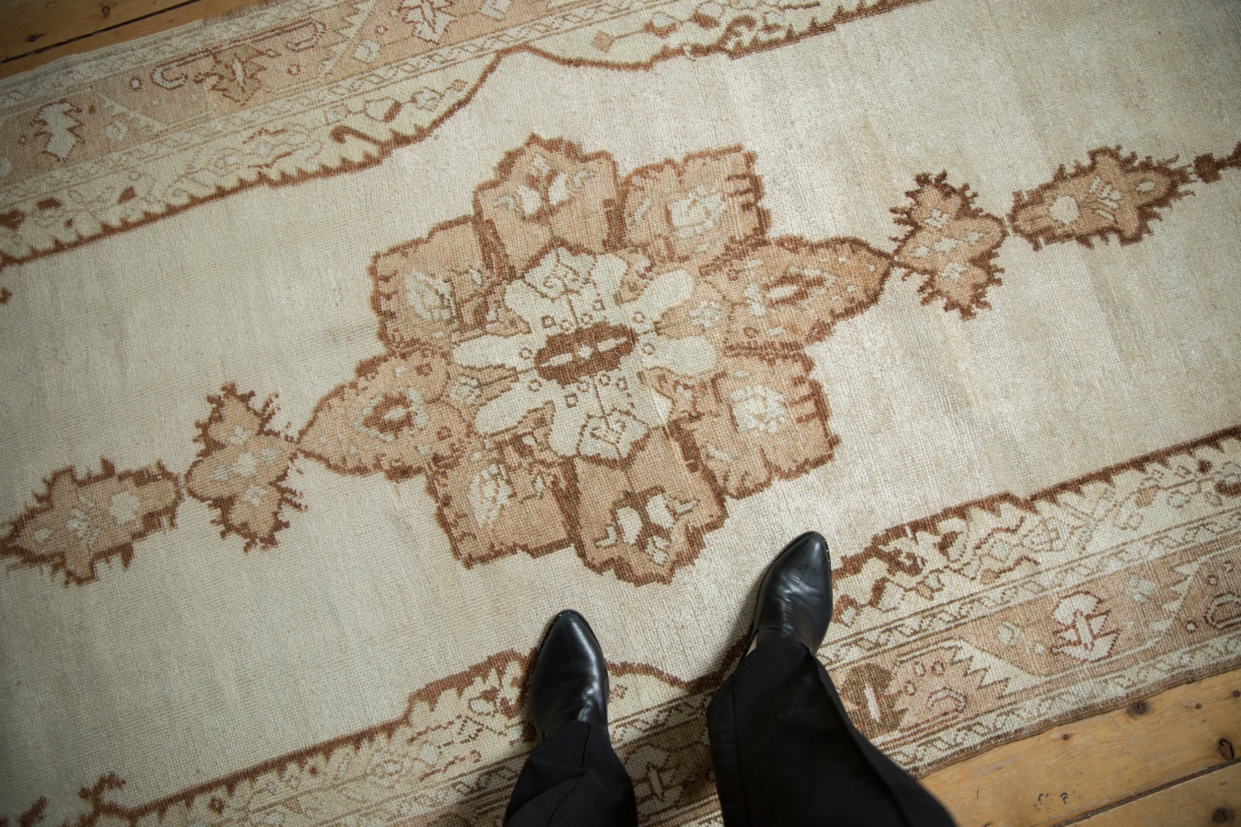 4x9 Vintage Distressed Oushak Rug Runner - Image 2