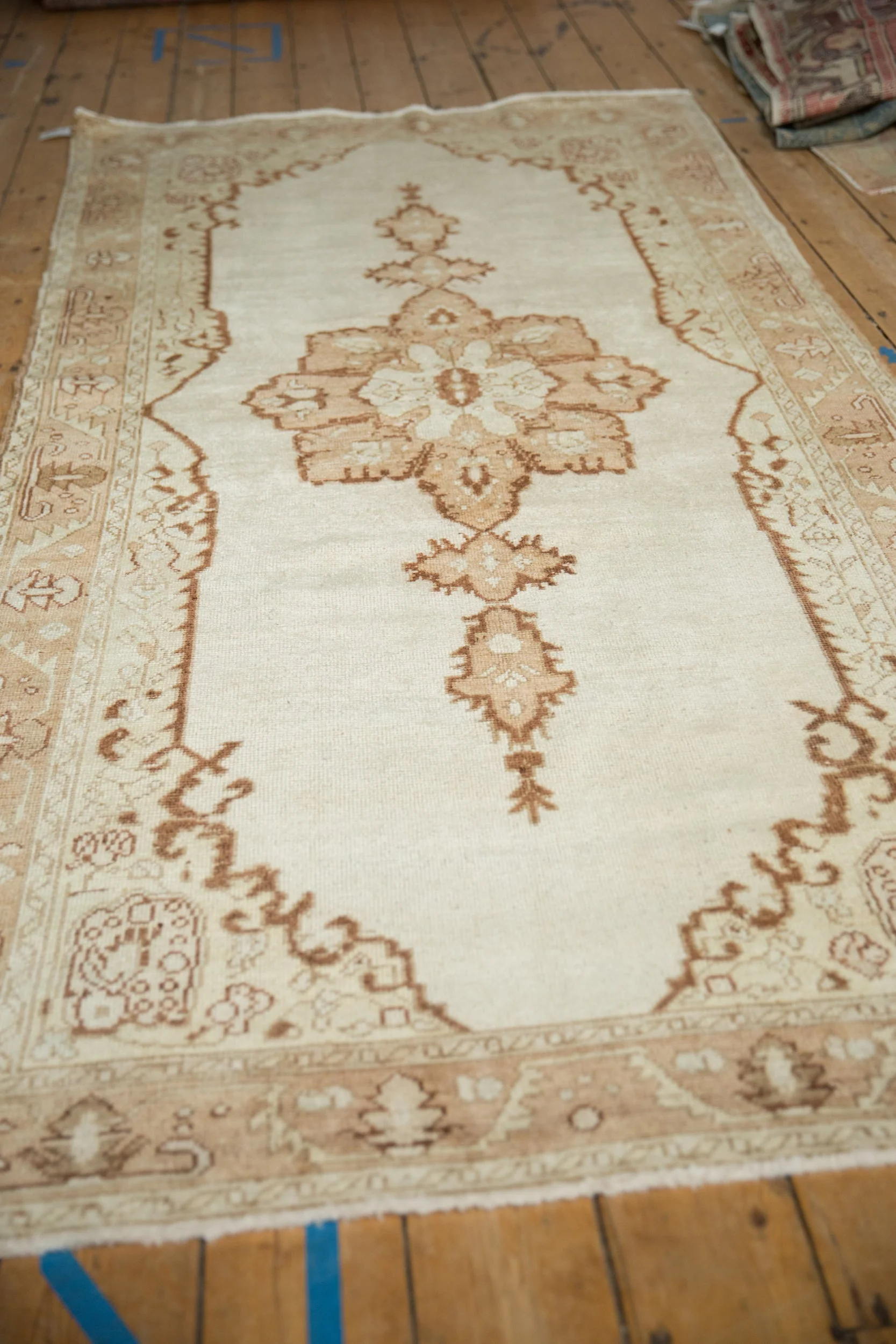 4x9 Vintage Distressed Oushak Rug Runner - Image 4