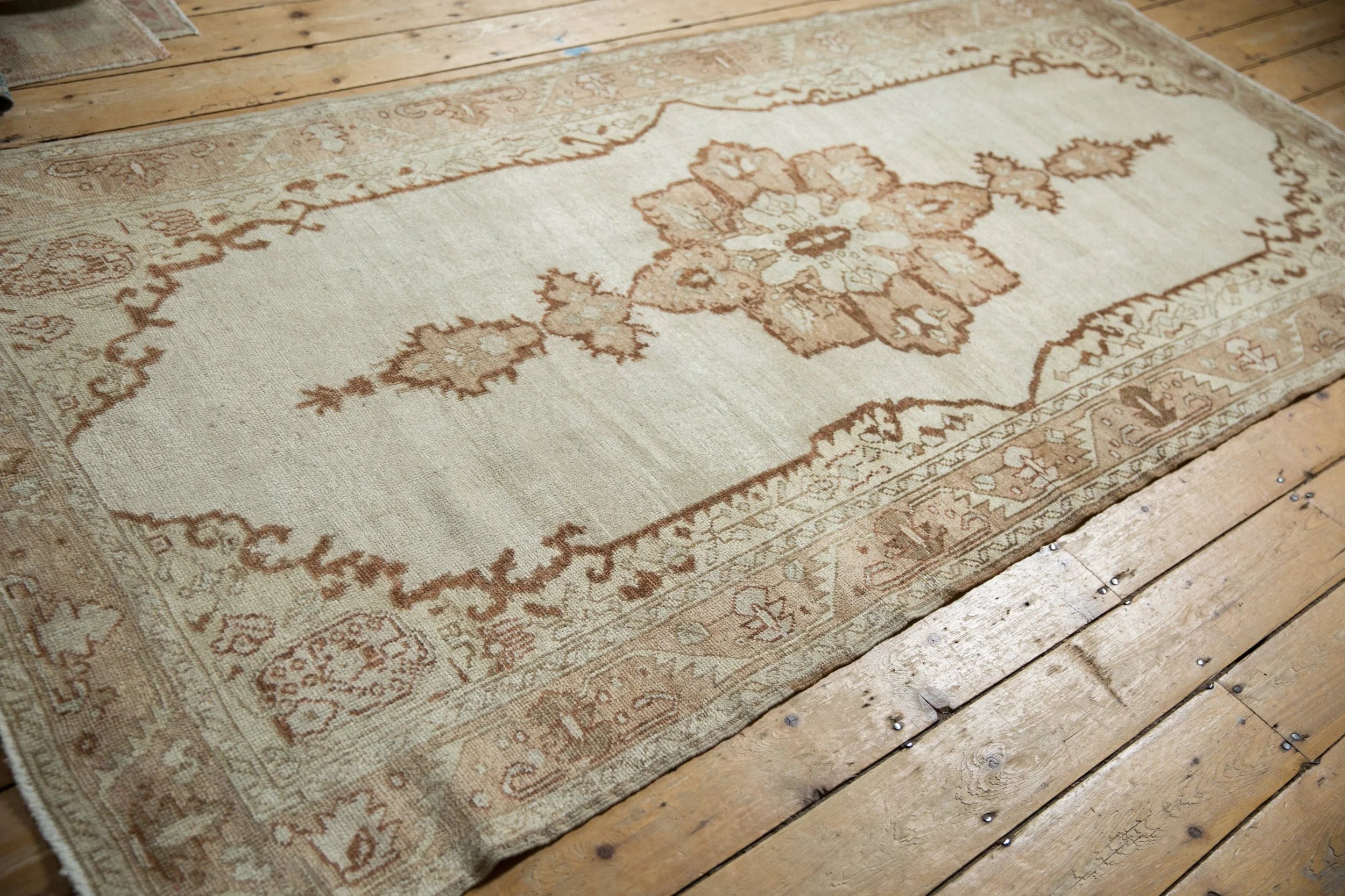 4x9 Vintage Distressed Oushak Rug Runner - Image 9
