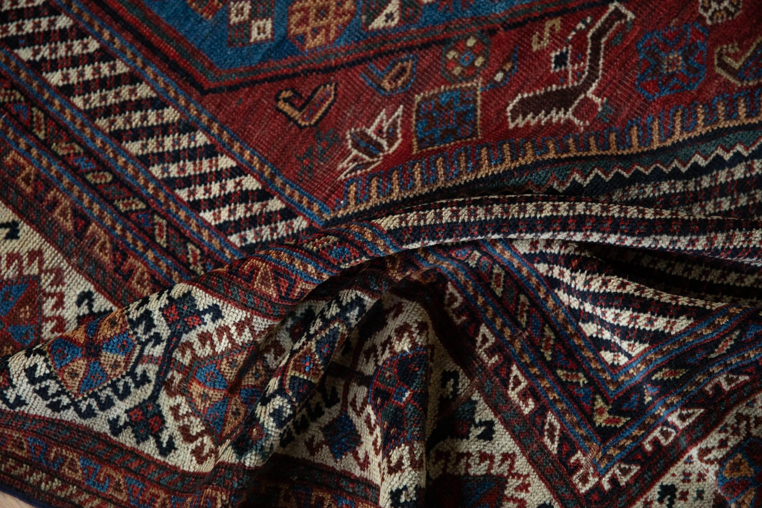 5.5x10 Antique Qashqai Carpet - Image 11