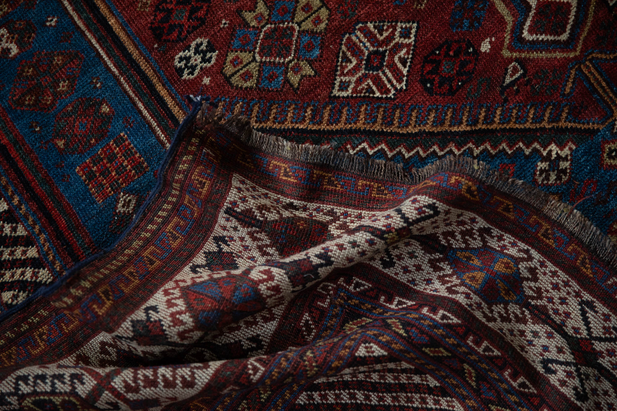 5.5x10 Antique Qashqai Carpet - Image 12