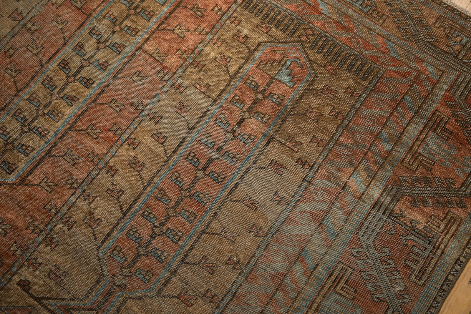 5.5x10 Vintage Distressed Belouch Carpet - Image 6