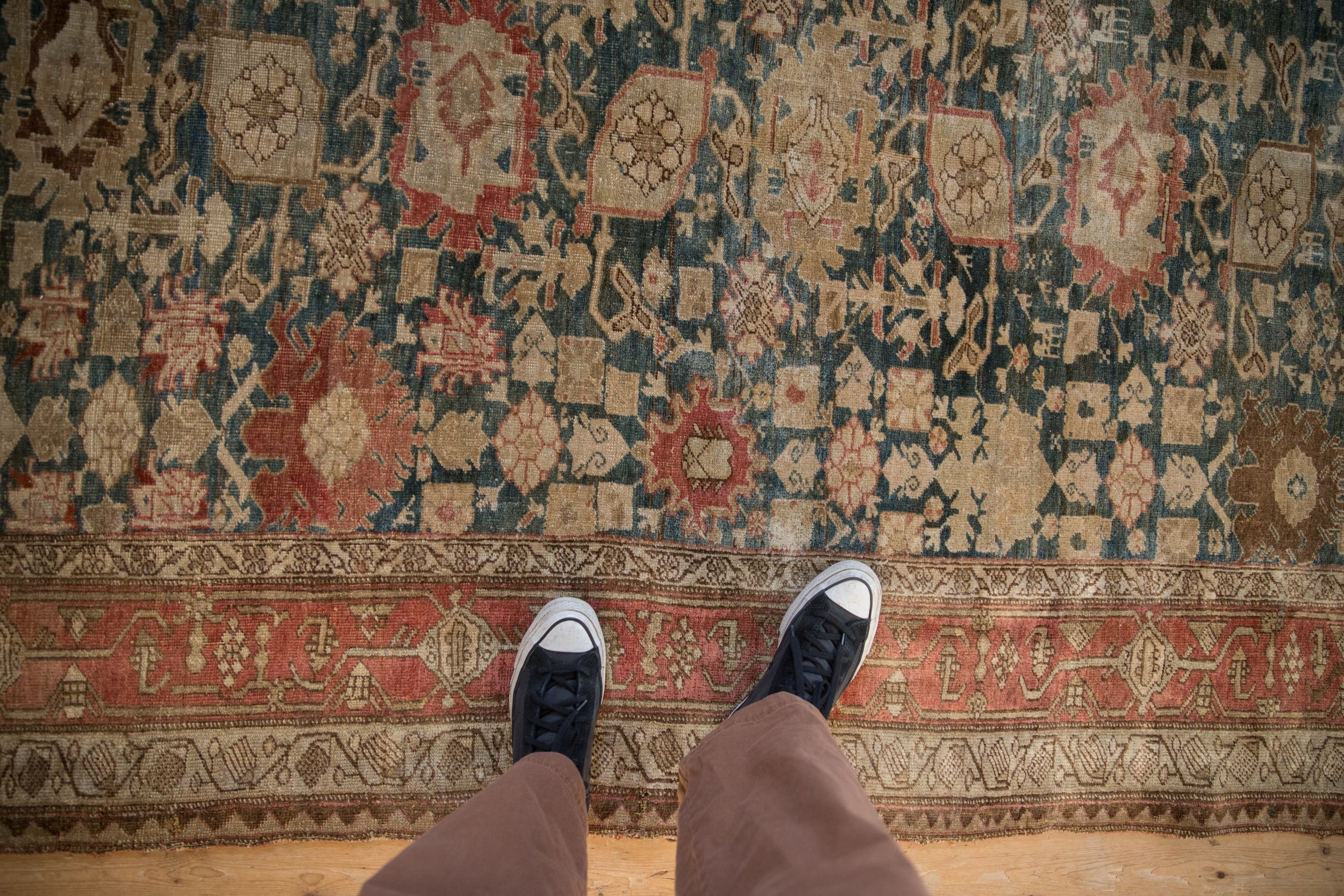5.5x11 Antique Fine Distressed Bijar Rug Runner - Image 2