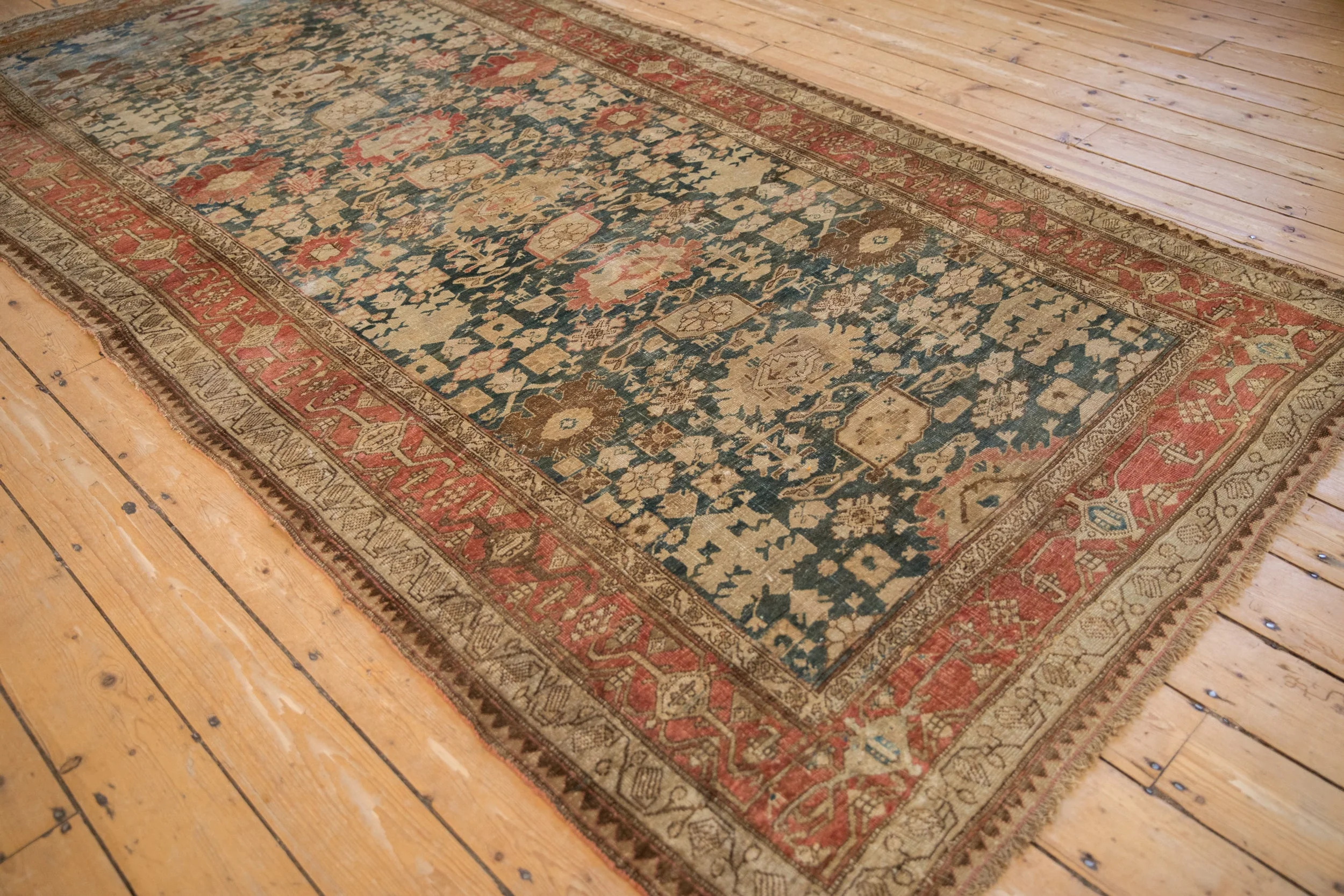 5.5x11 Antique Fine Distressed Bijar Rug Runner - Image 4