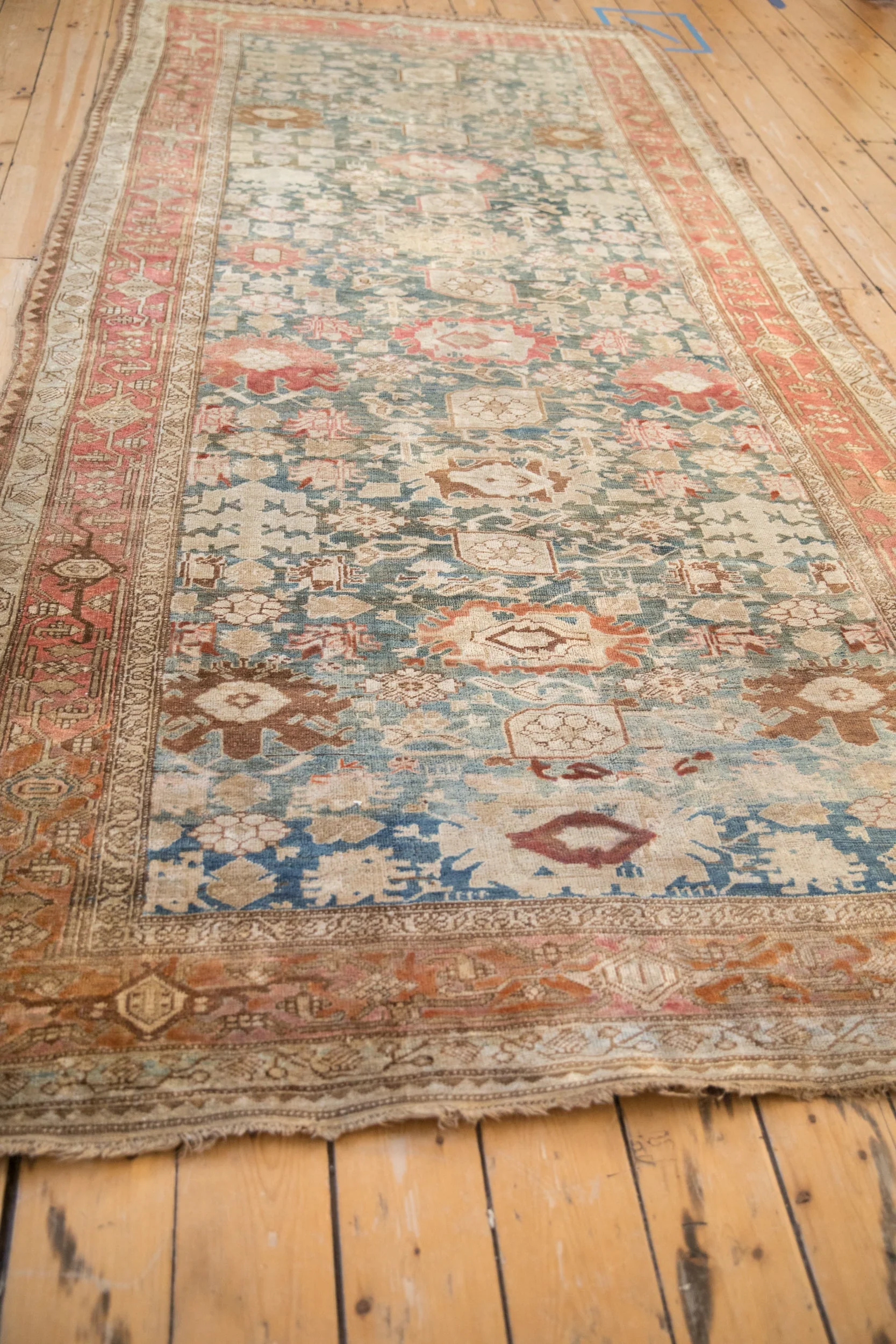5.5x11 Antique Fine Distressed Bijar Rug Runner - Image 8