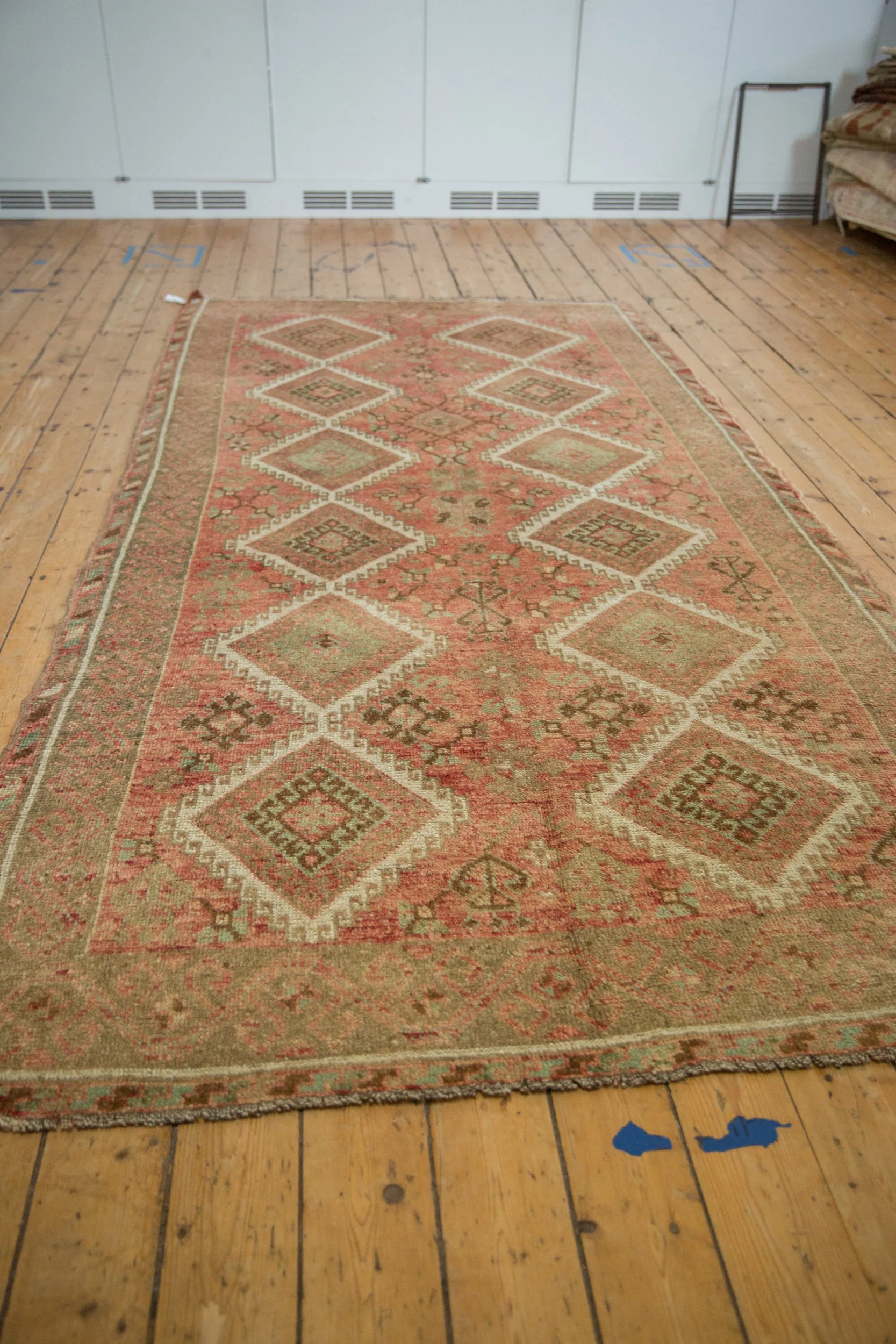 5.5x11 Vintage Distressed Kurdish Rug Runner - Image 9