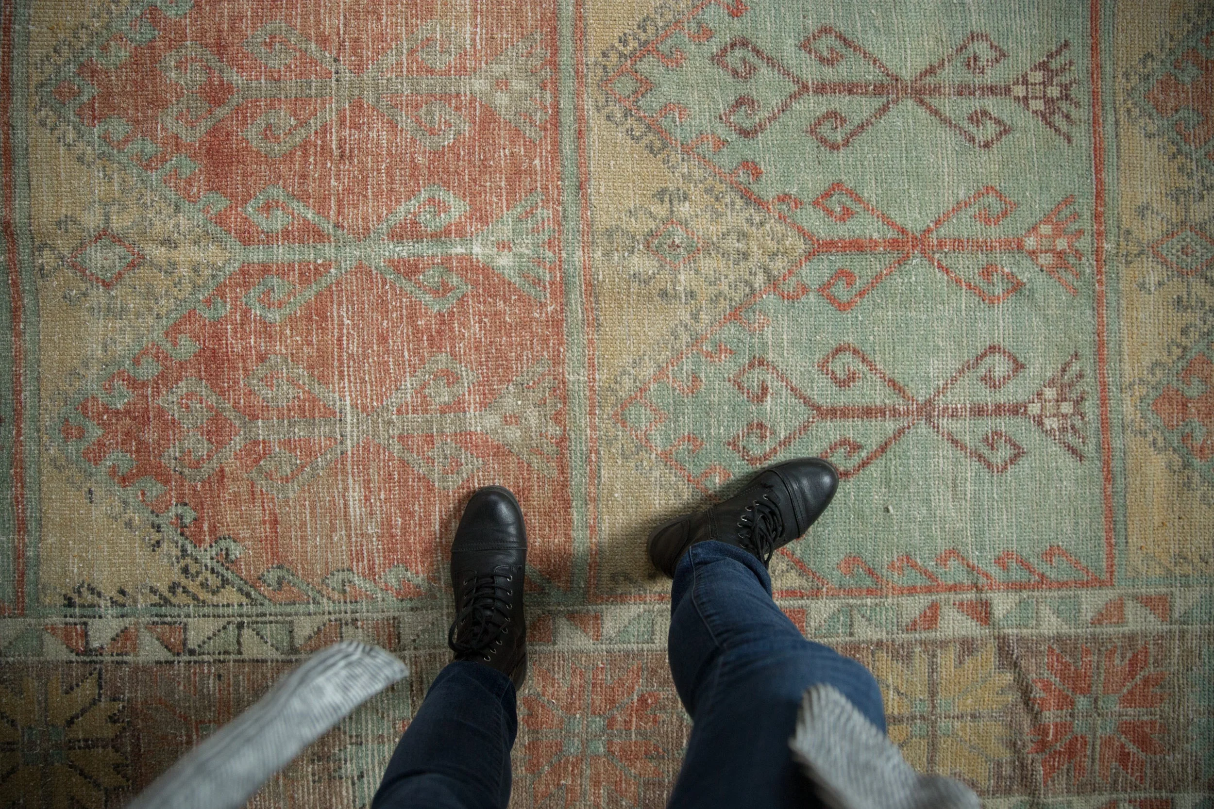 5.5x12 Vintage Distressed Oushak Rug Runner - Image 2