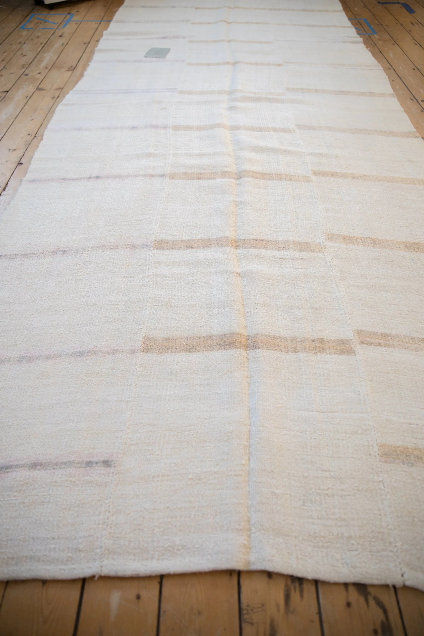 5.5x13.5 Vintage Distressed Hemp Kilim Rug Runner - Image 5