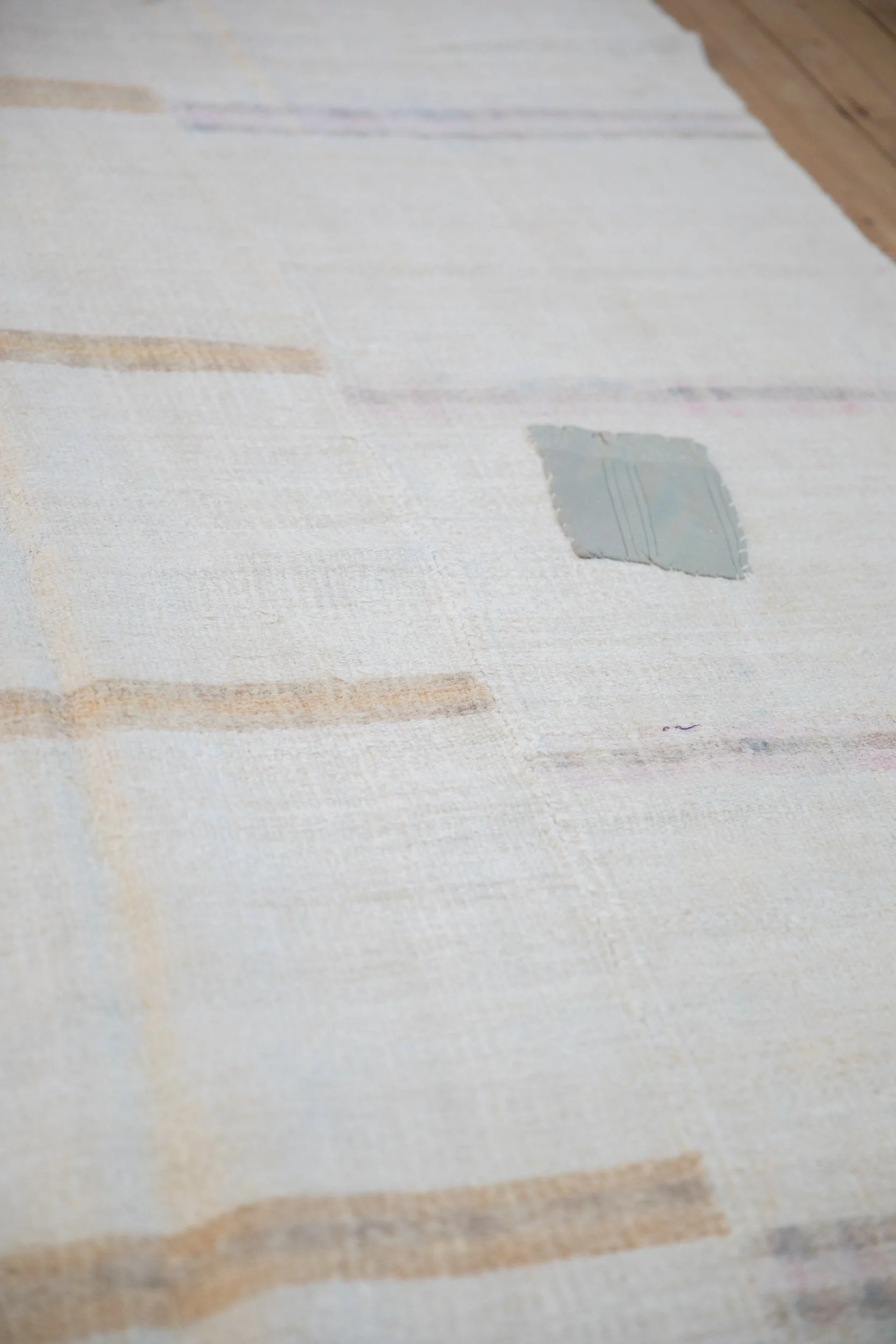 5.5x13.5 Vintage Distressed Hemp Kilim Rug Runner - Image 8