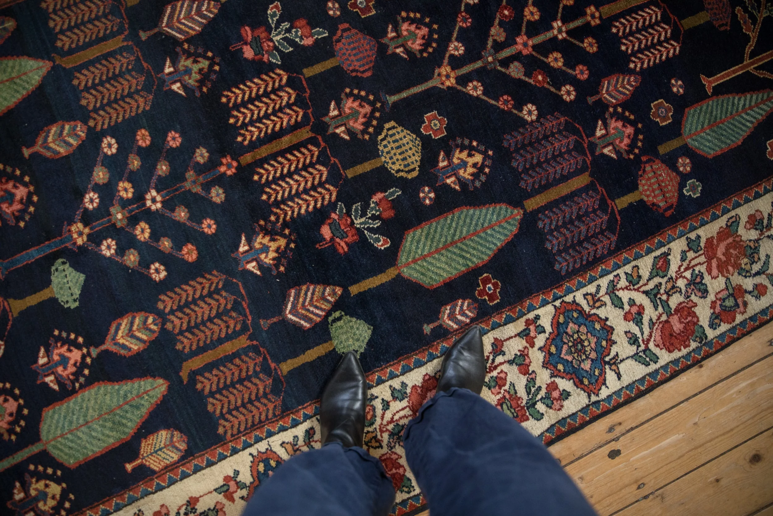 5.5x13 Vintage Baktiari Rug Runner - Image 2