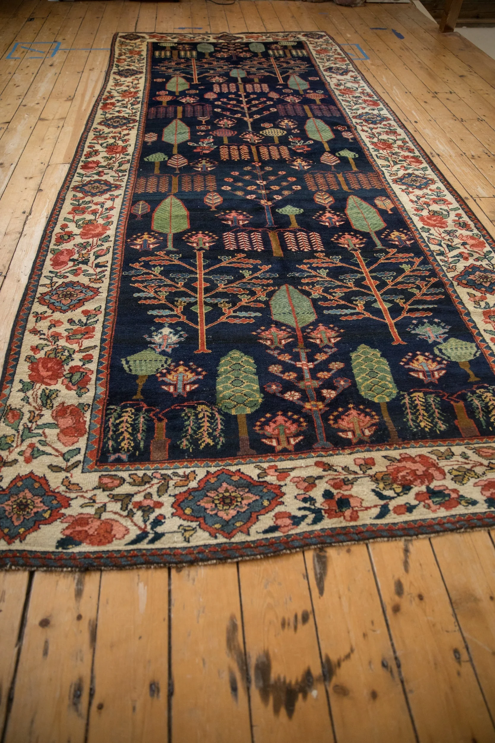 5.5x13 Vintage Baktiari Rug Runner - Image 8