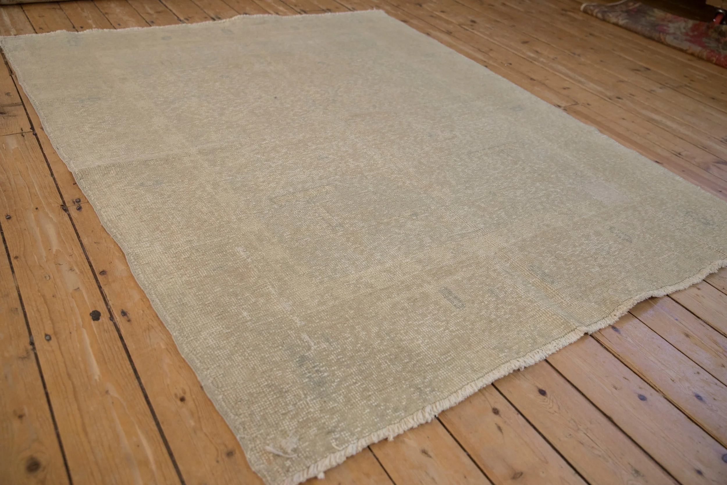 5.5x6.5 Vintage Distressed Oushak Carpet - Image 4