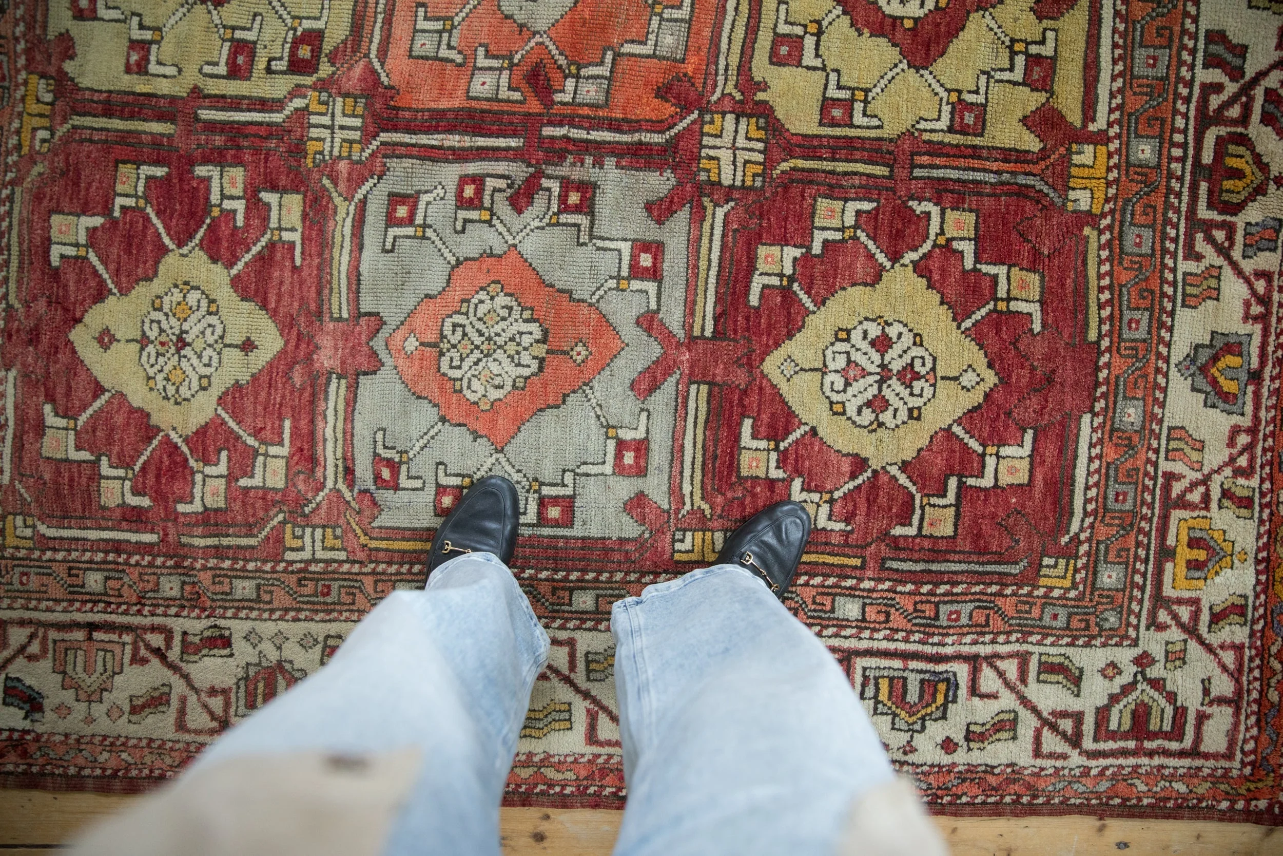 5.5x6.5 Vintage Oushak Carpet - Image 2