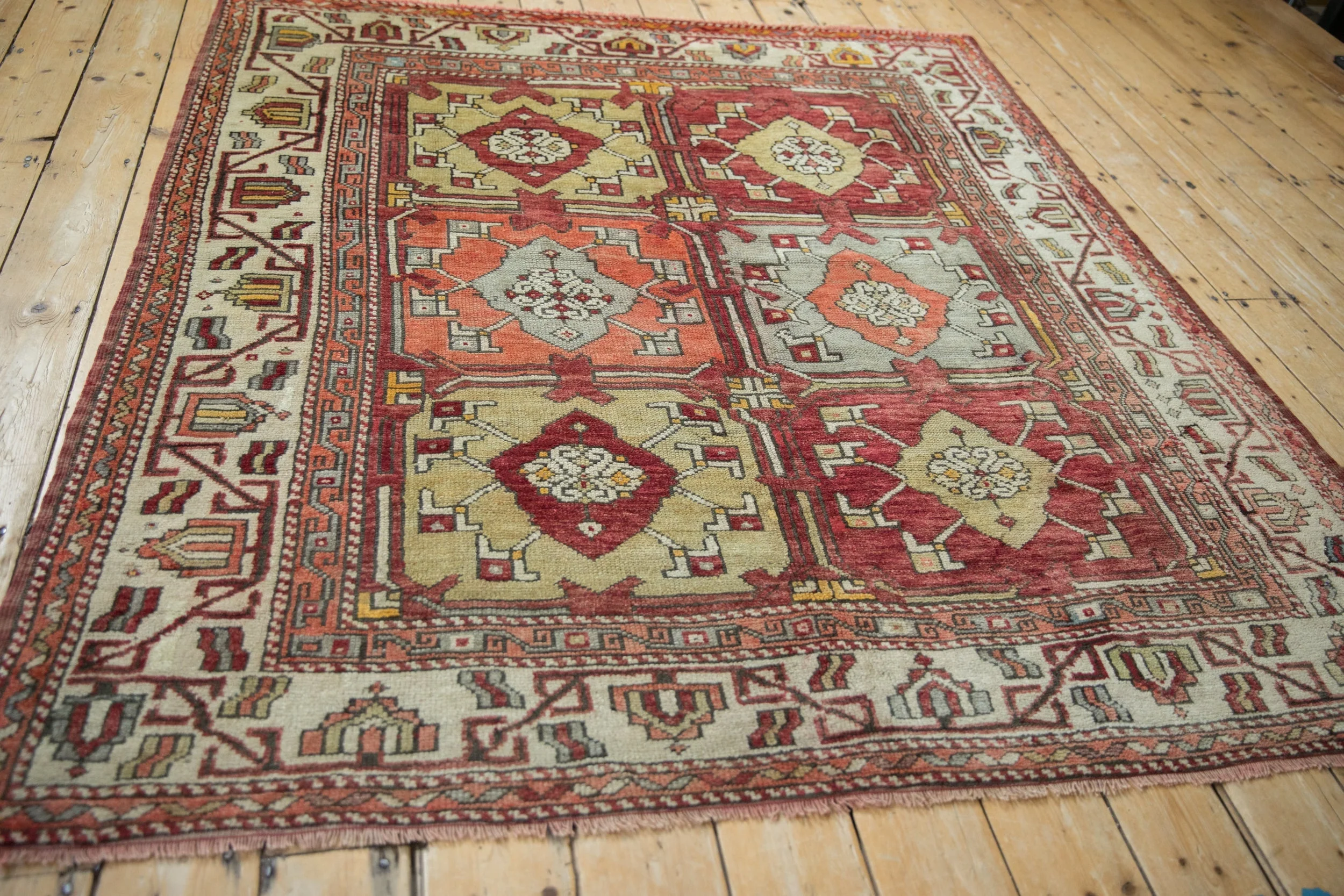 5.5x6.5 Vintage Oushak Carpet - Image 6