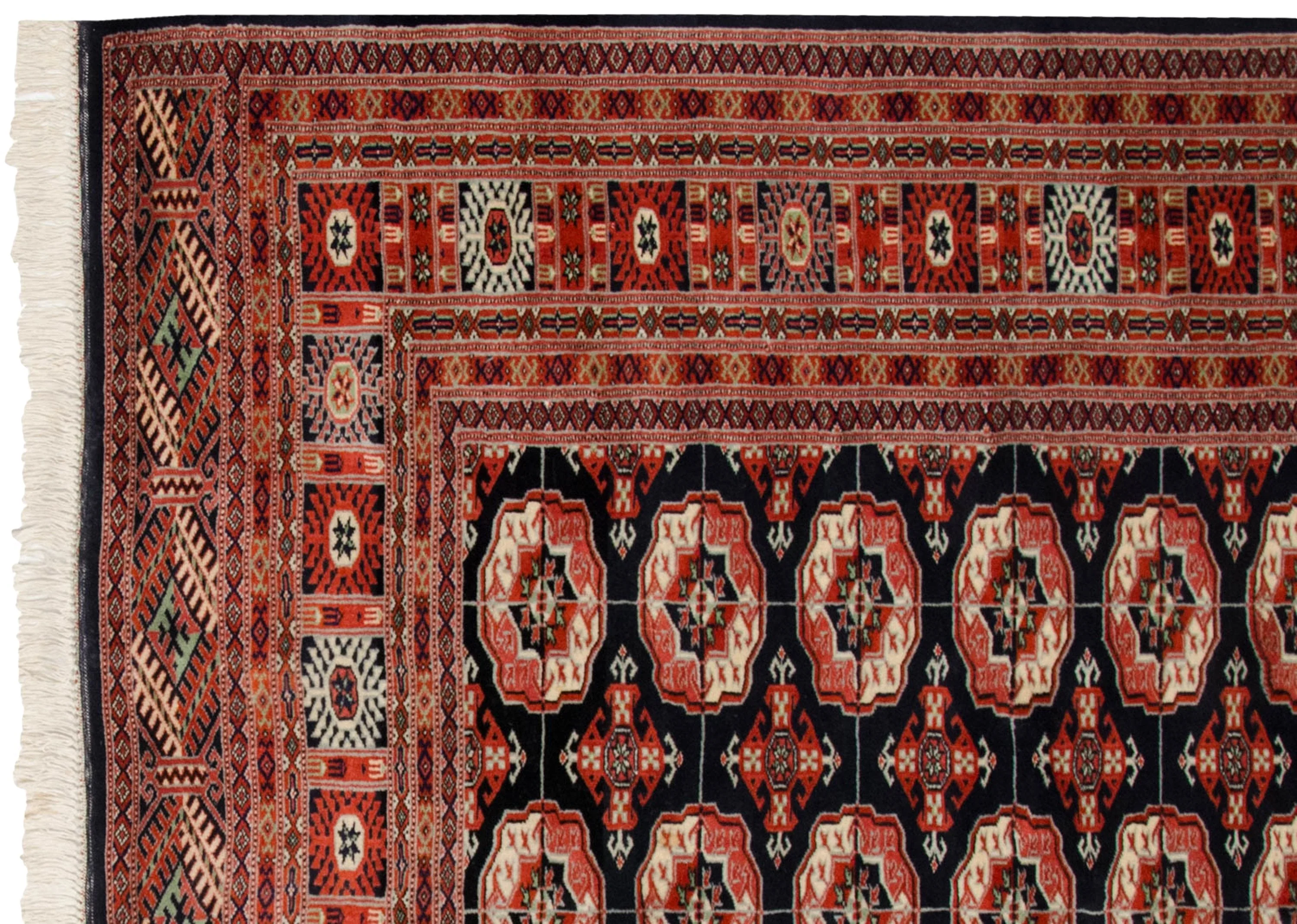 5.5x6 Vintage Fine Bokhara Square Carpet - Image 4