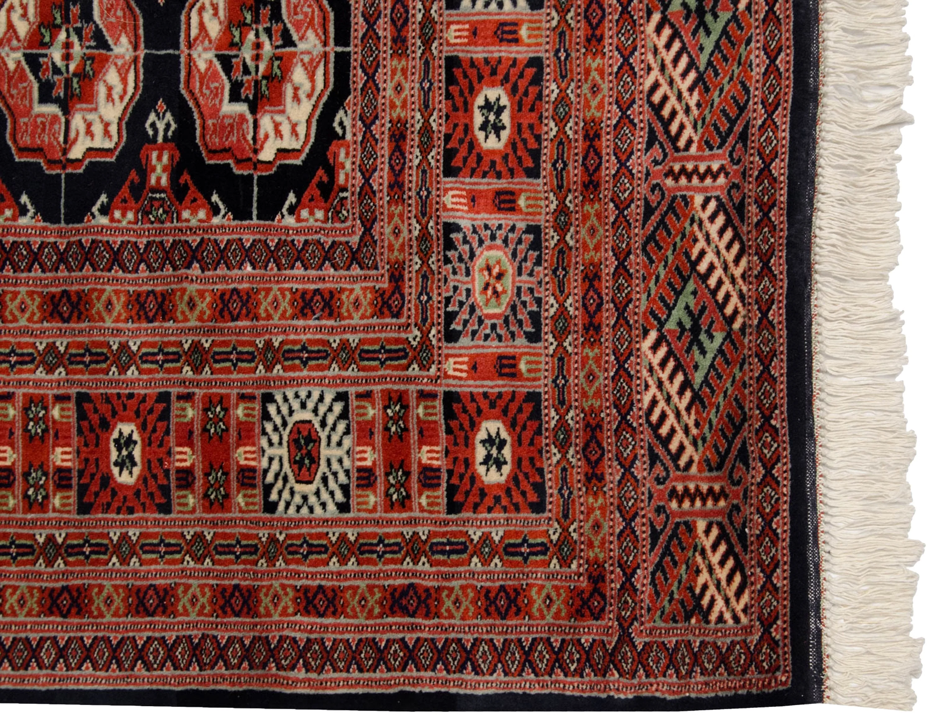 5.5x6 Vintage Fine Bokhara Square Carpet - Image 5