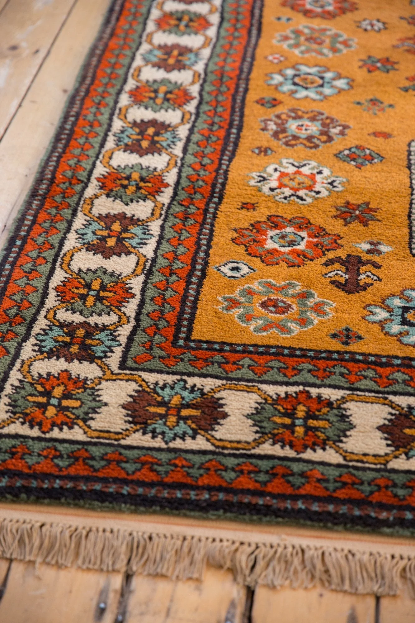 5.5x7.5 Vintage Siberian Kazak Design Carpet - Image 10