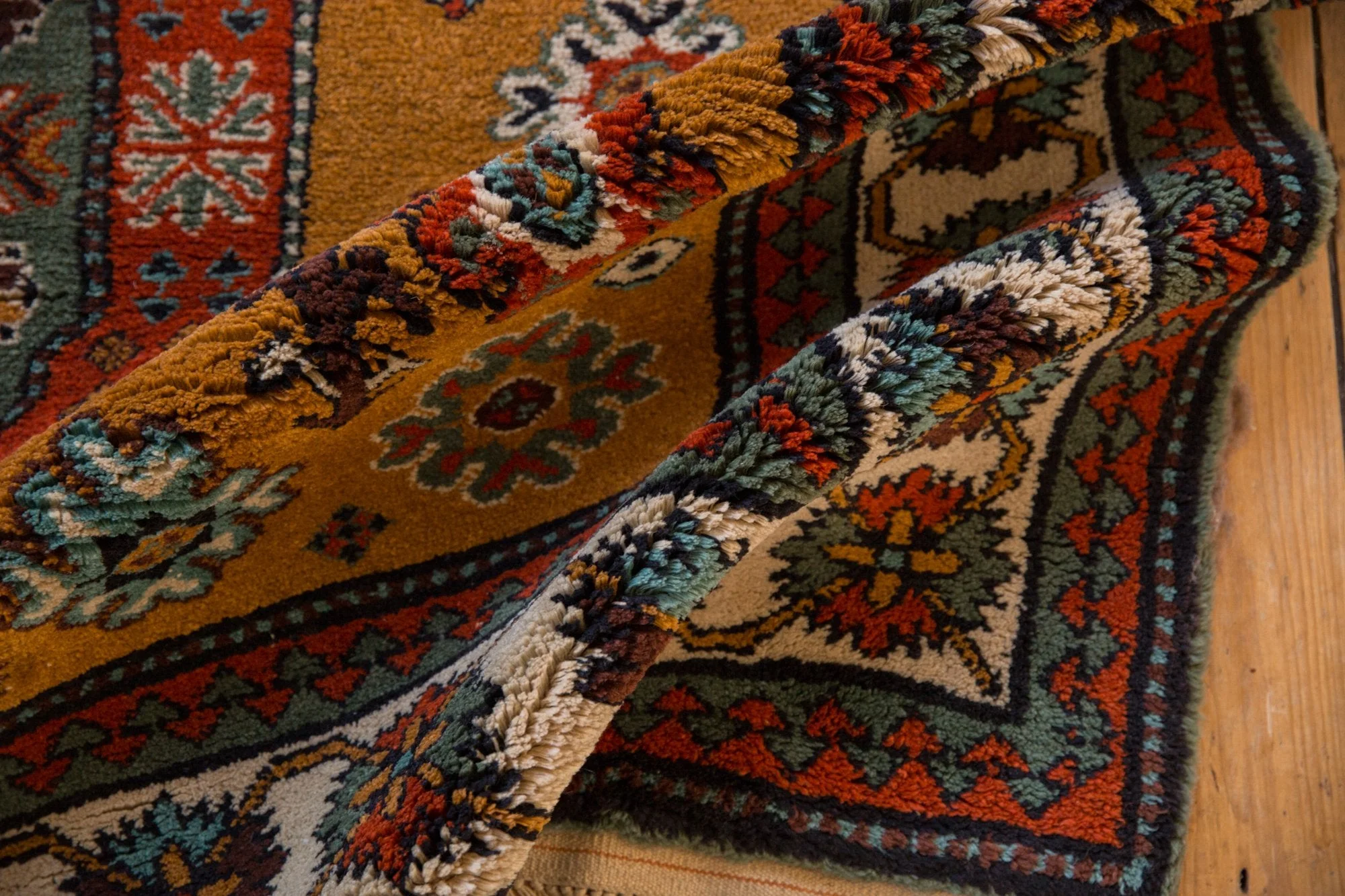 5.5x7.5 Vintage Siberian Kazak Design Carpet - Image 11