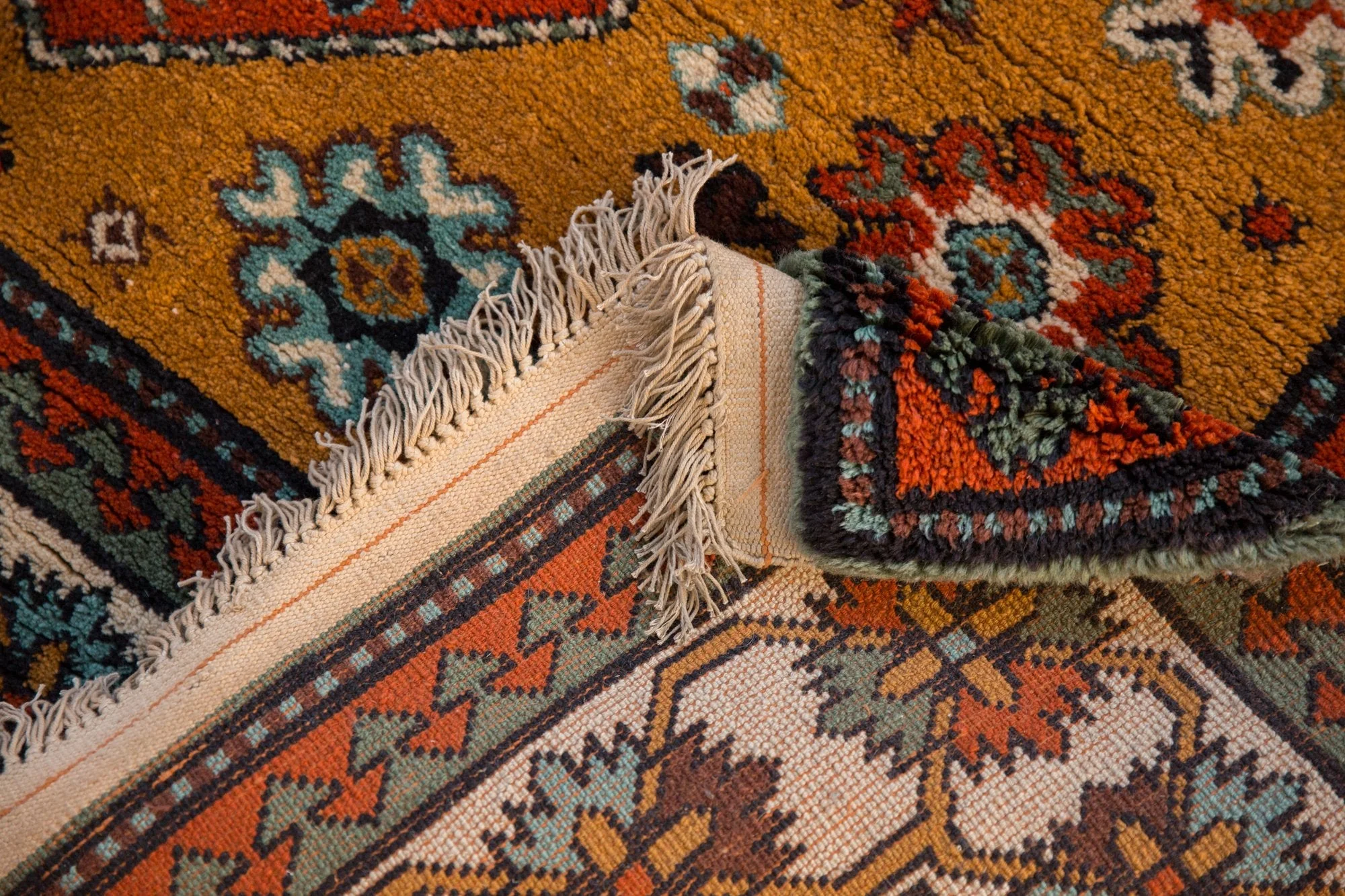 5.5x7.5 Vintage Siberian Kazak Design Carpet - Image 12