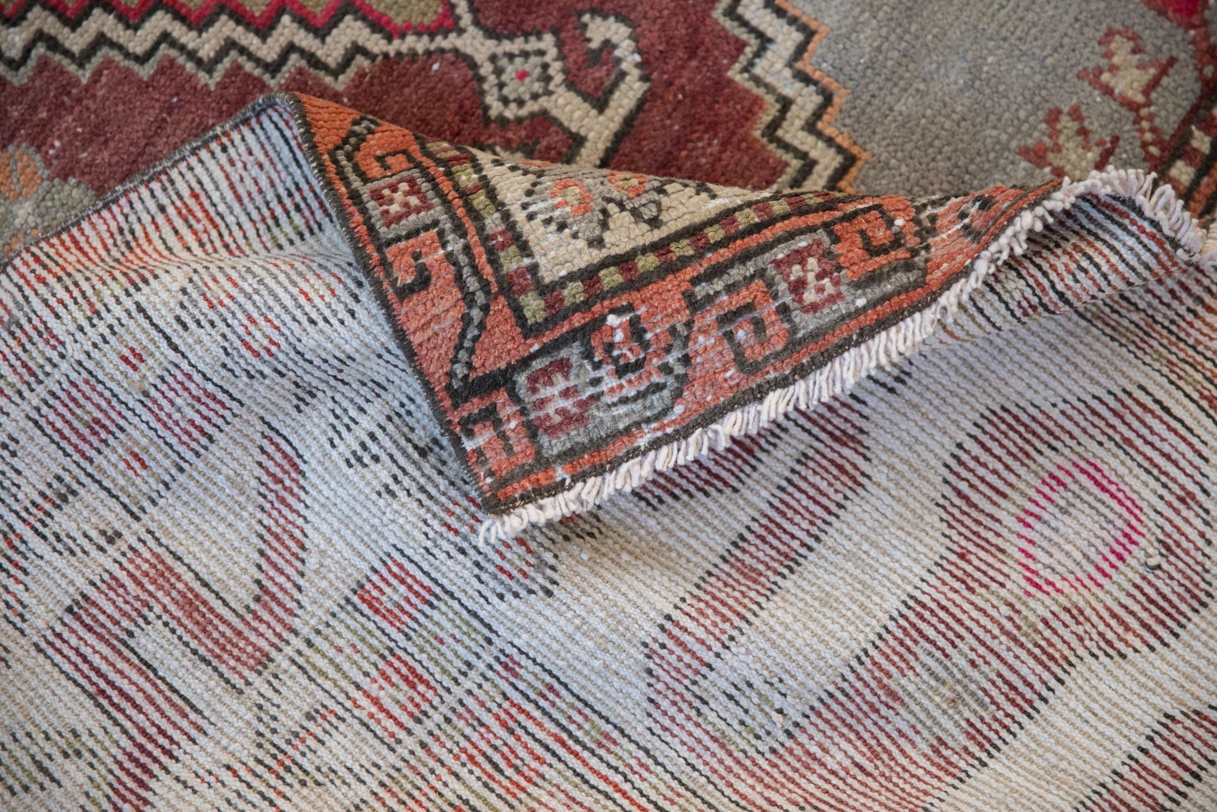 5.5x8.5 Vintage Distressed Oushak Carpet - Image 14