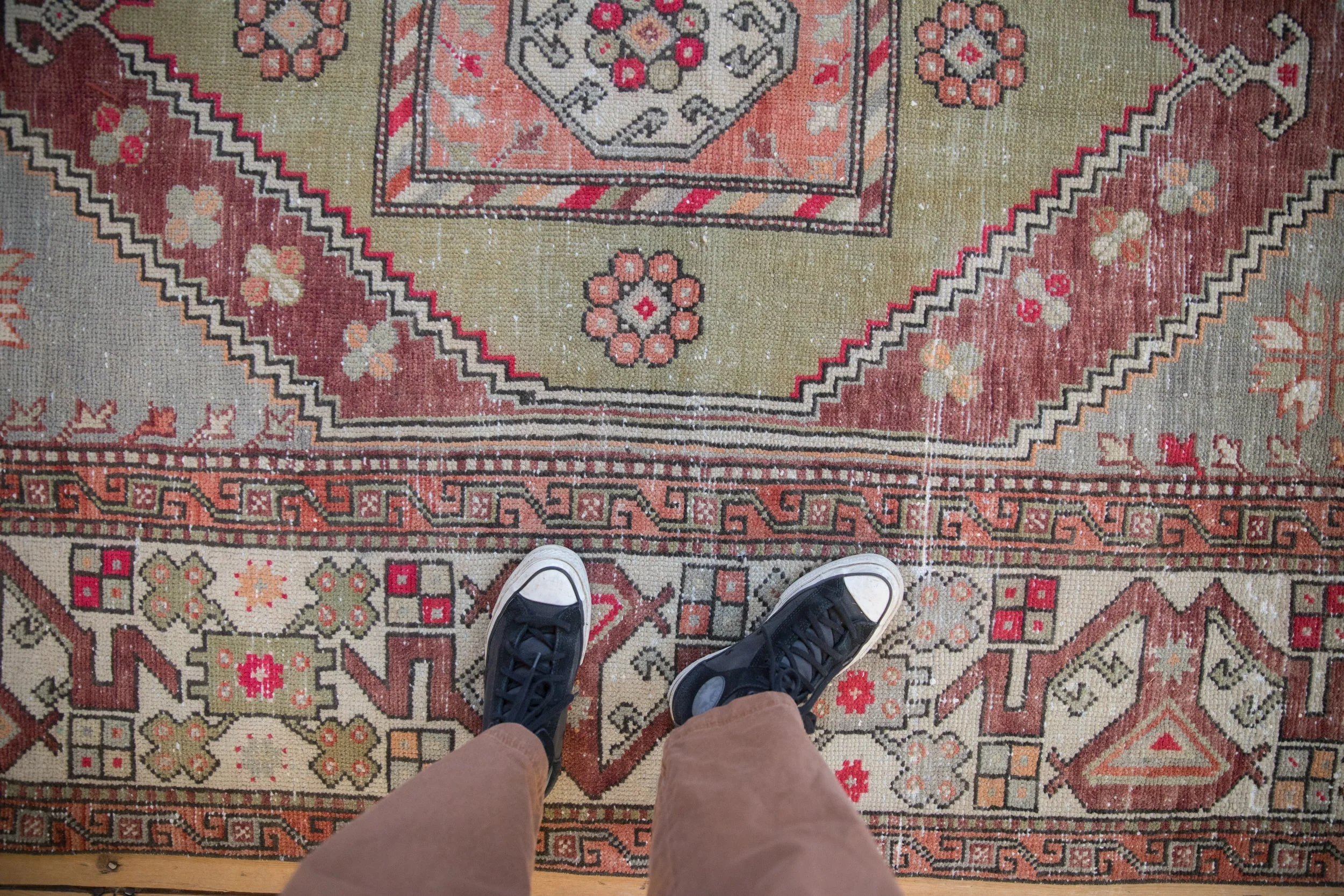 5.5x8.5 Vintage Distressed Oushak Carpet - Image 2