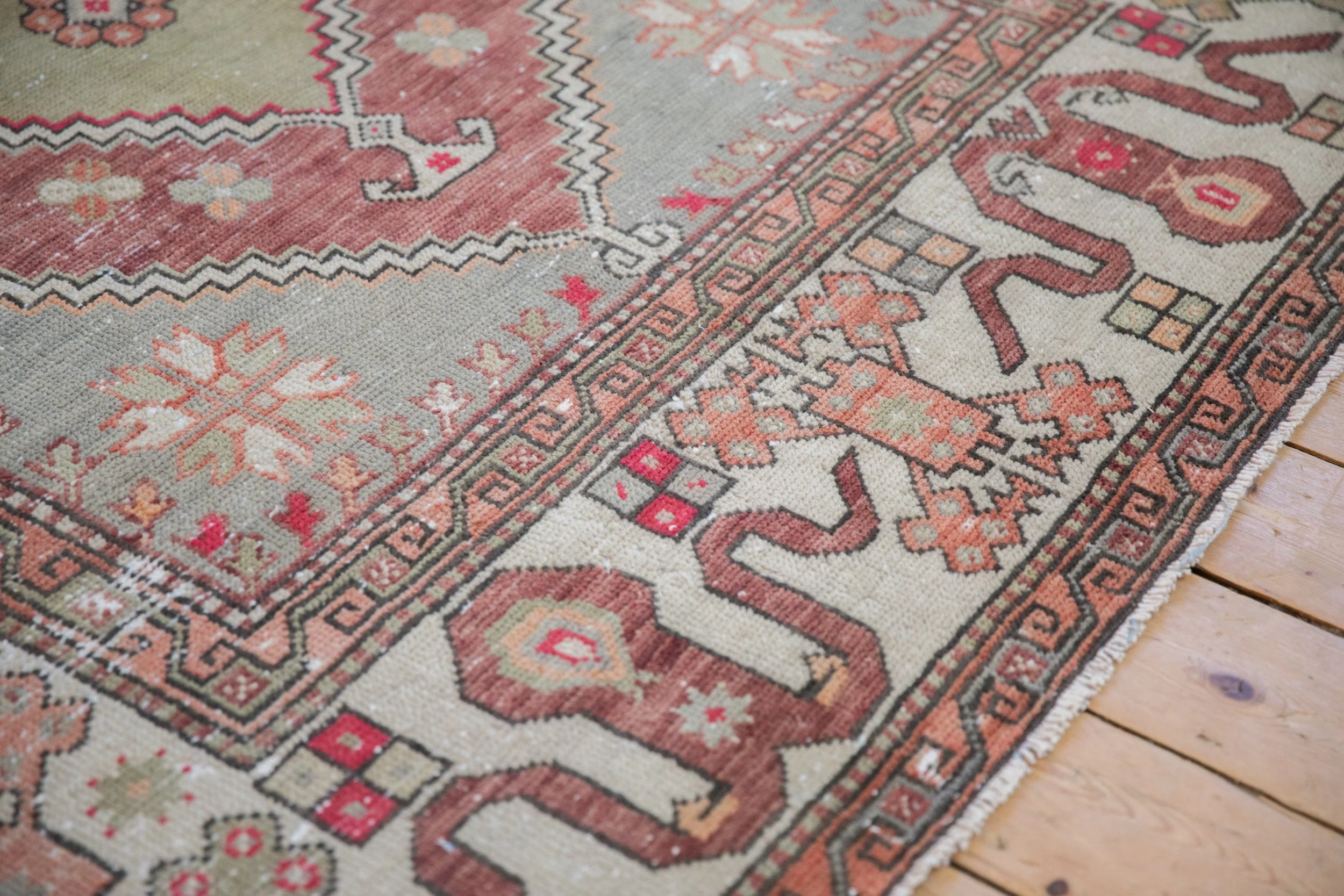 5.5x8.5 Vintage Distressed Oushak Carpet - Image 5