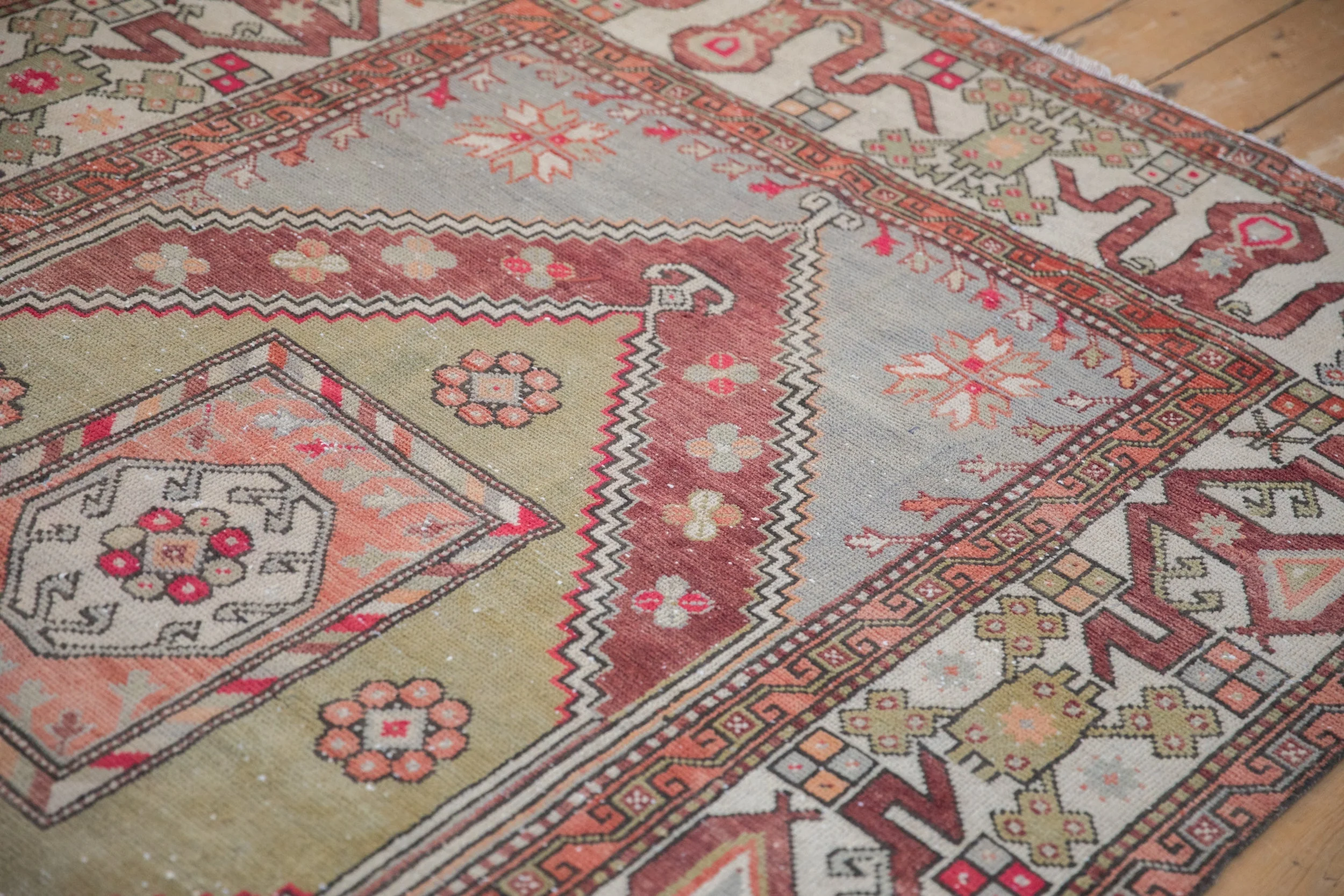 5.5x8.5 Vintage Distressed Oushak Carpet - Image 7