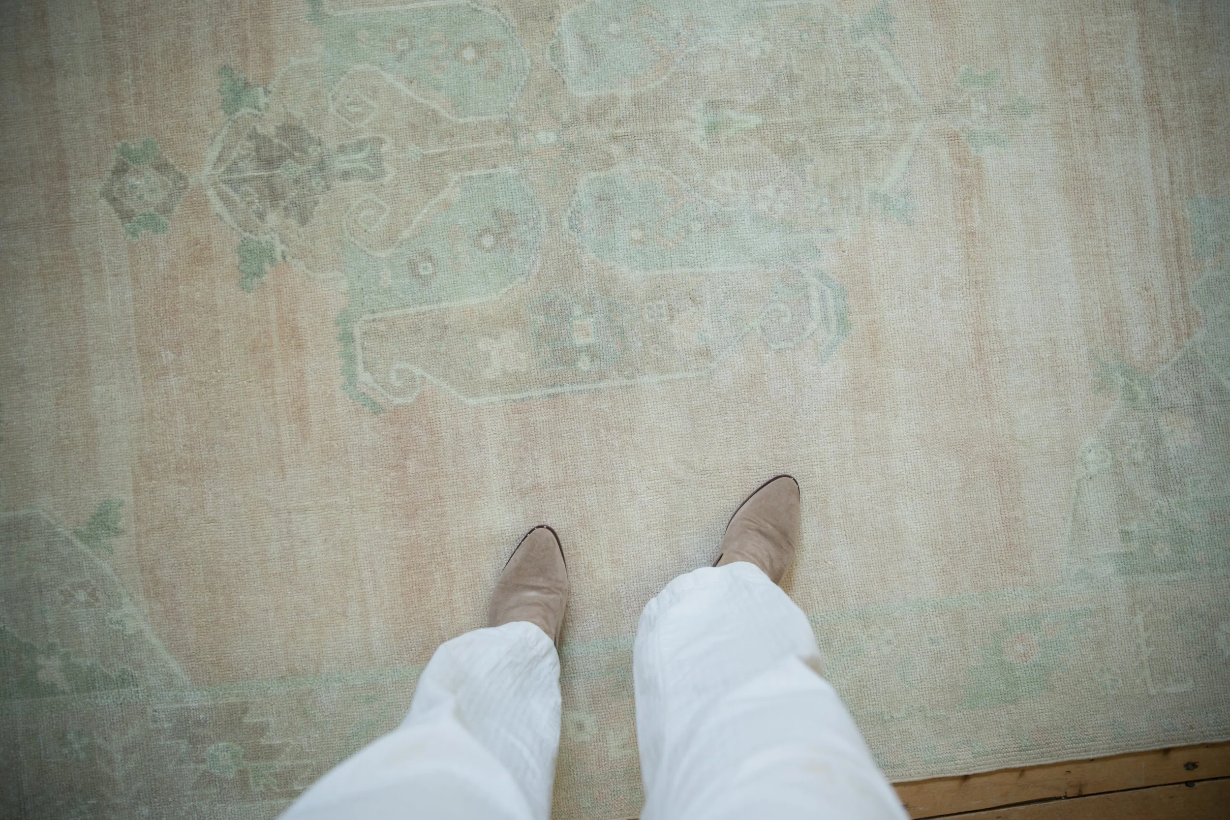 5.5x8.5 Vintage Distressed Oushak Carpet - Image 2