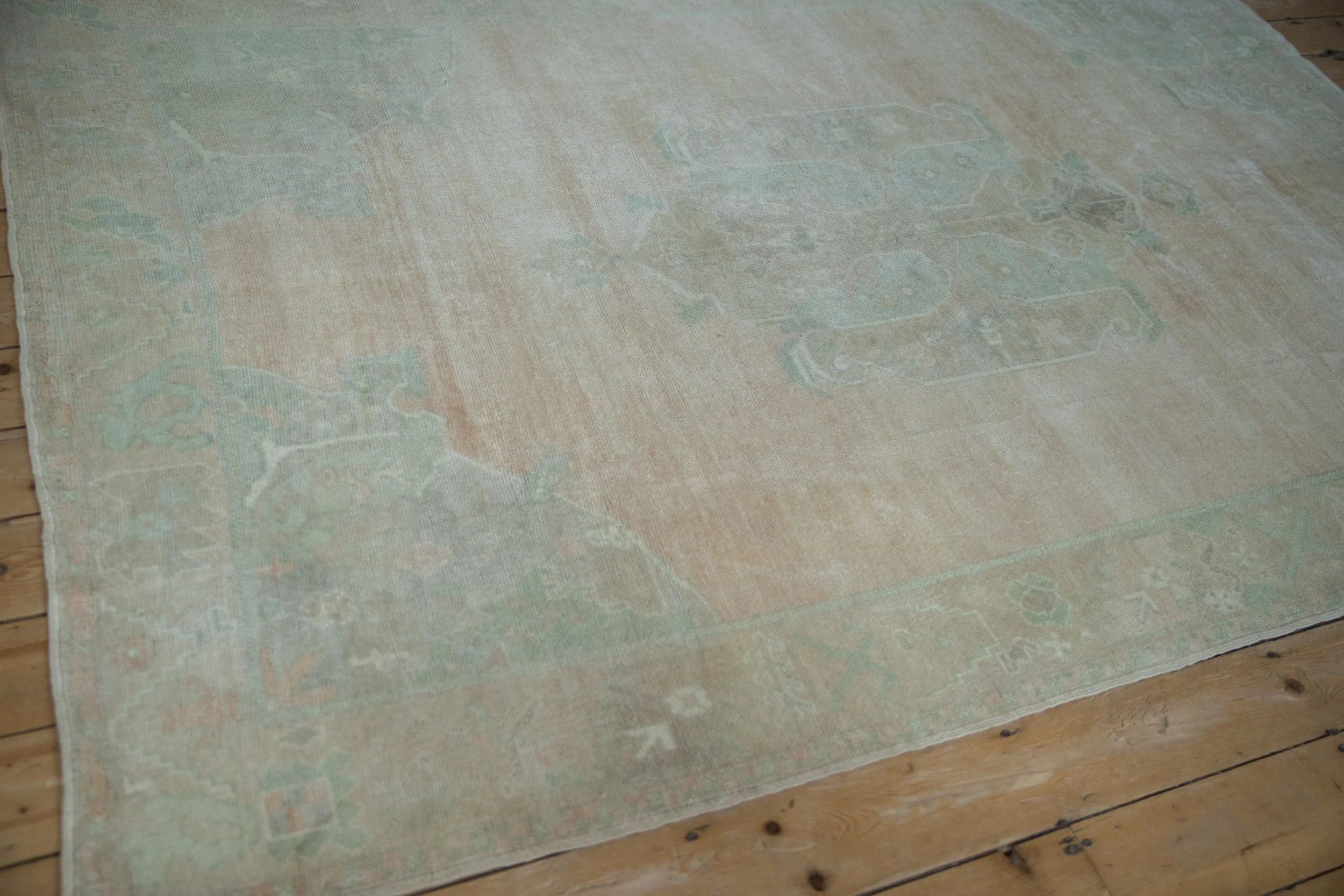 5.5x8.5 Vintage Distressed Oushak Carpet - Image 6