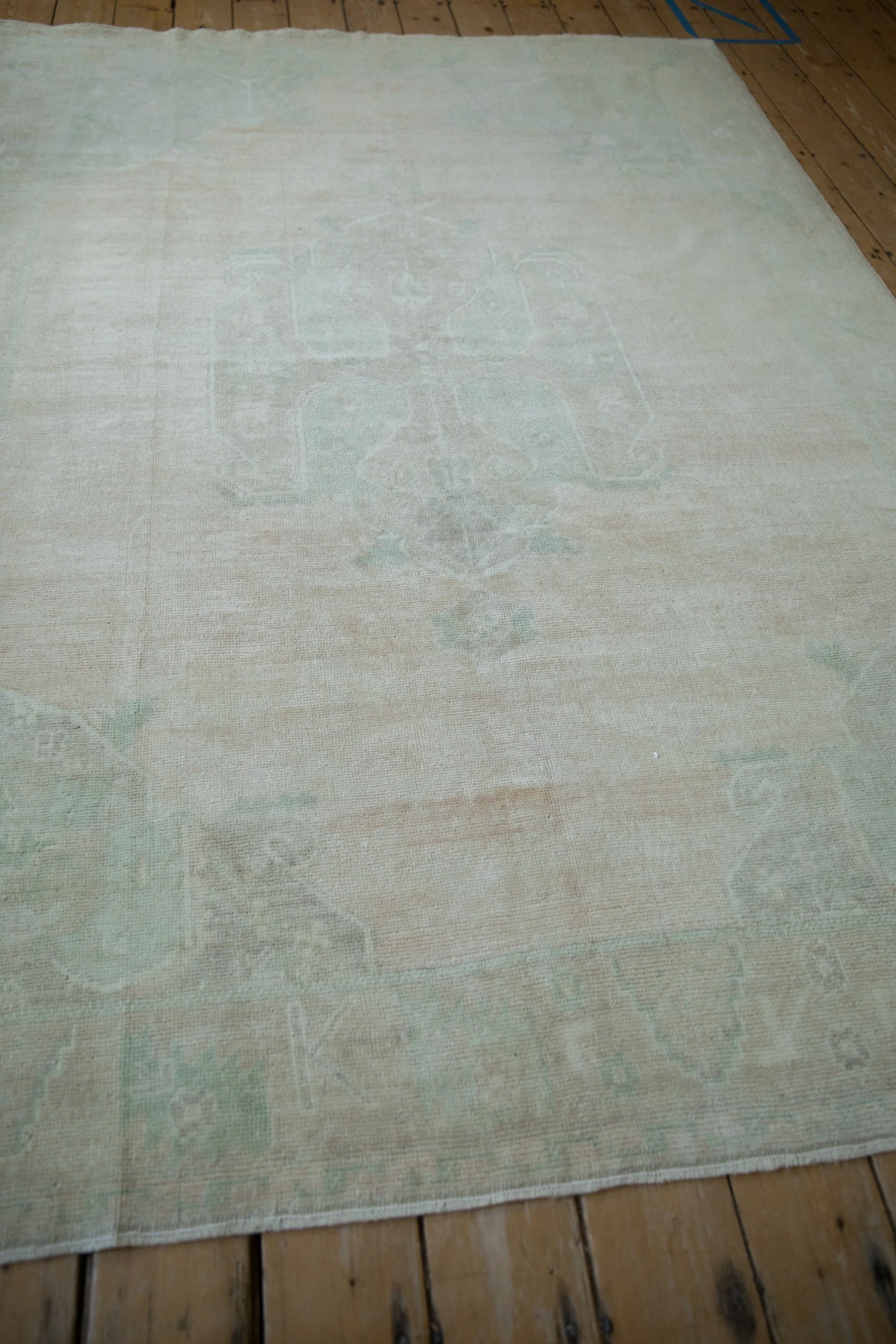 5.5x8.5 Vintage Distressed Oushak Carpet - Image 7