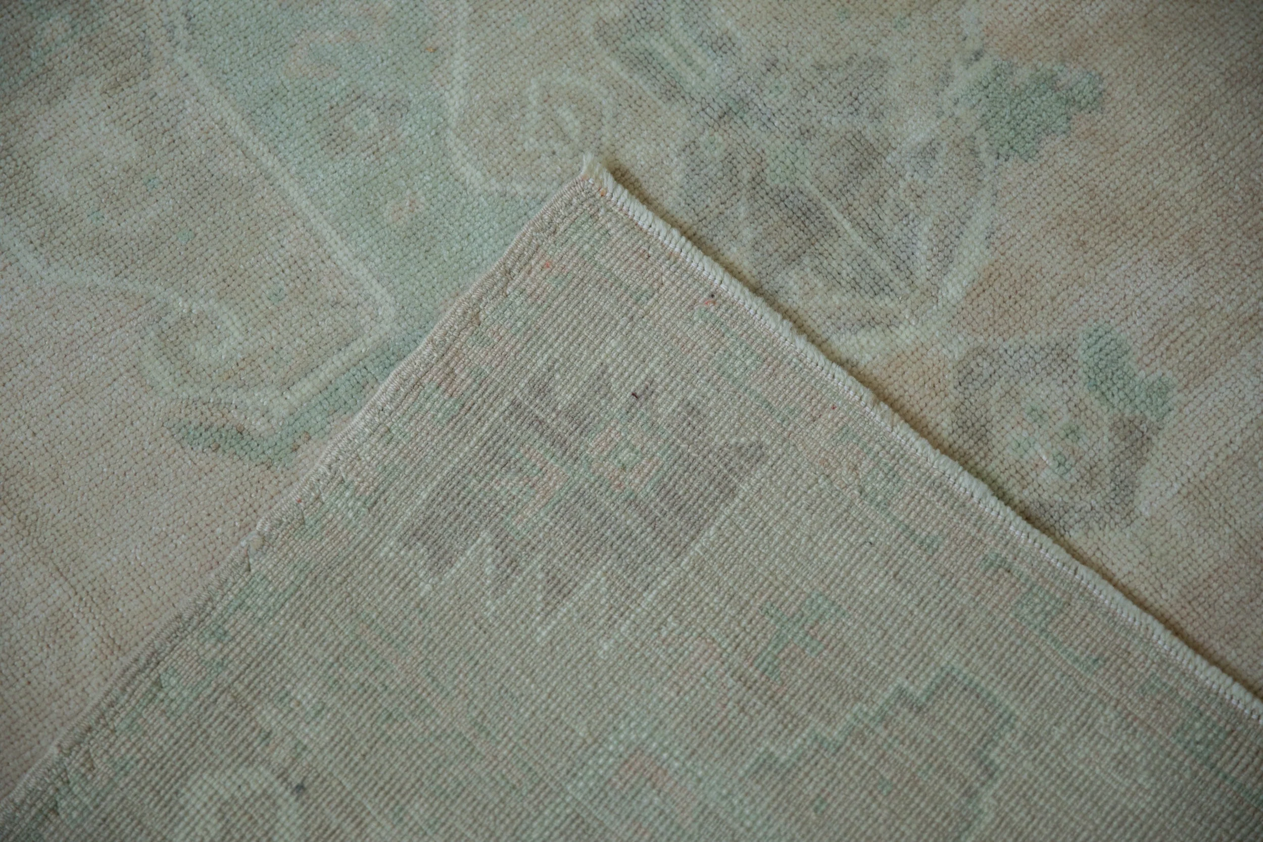 5.5x8.5 Vintage Distressed Oushak Carpet - Image 9