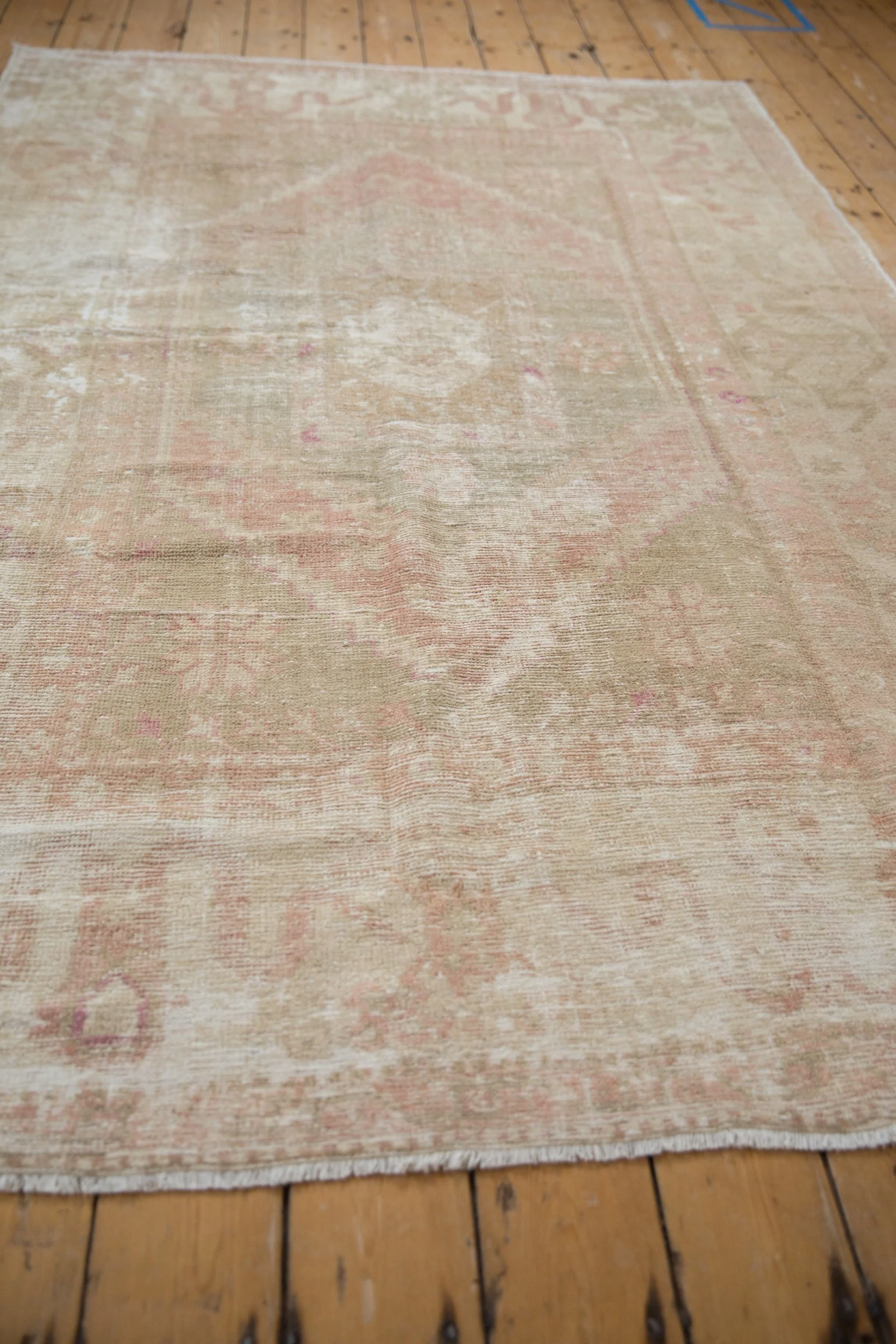 5.5x8.5 Vintage Distressed Oushak Carpet - Image 3