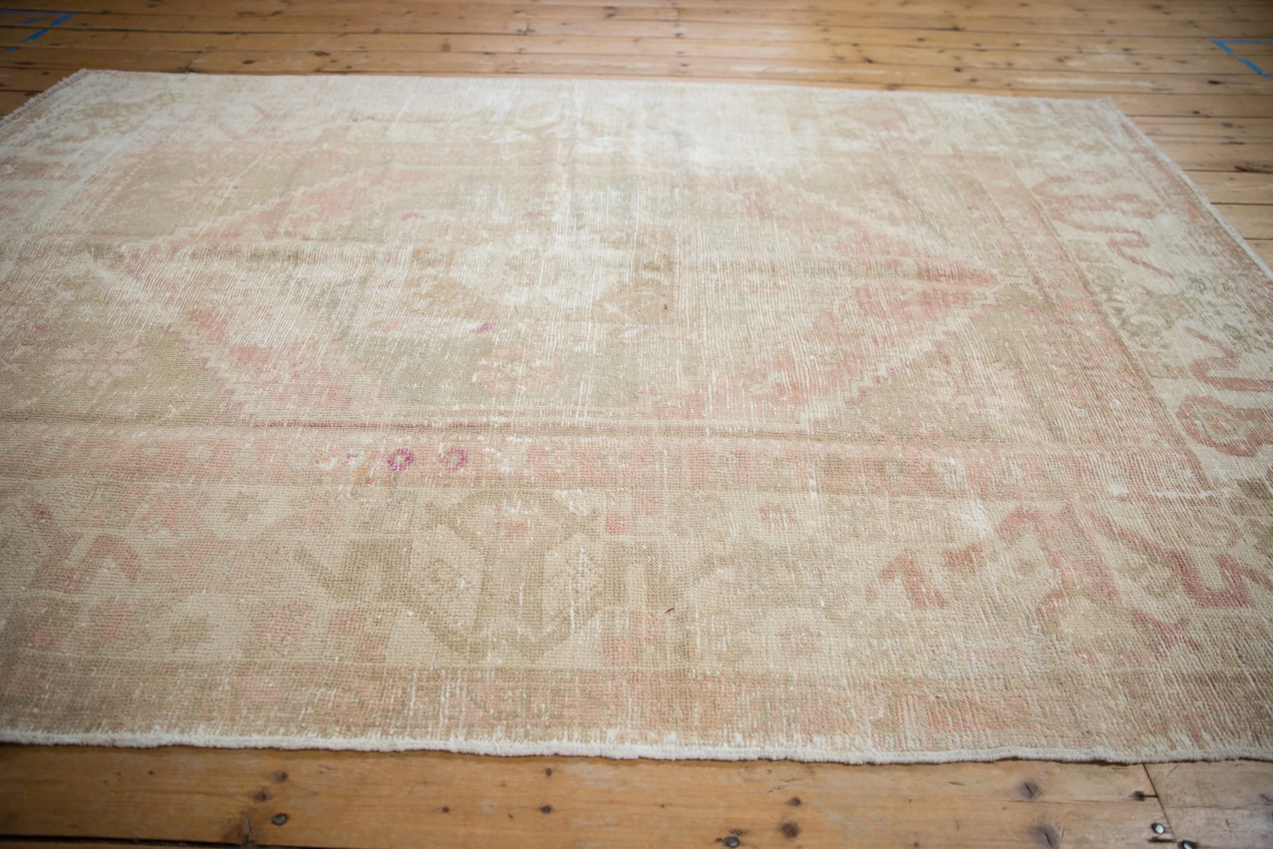 5.5x8.5 Vintage Distressed Oushak Carpet - Image 5
