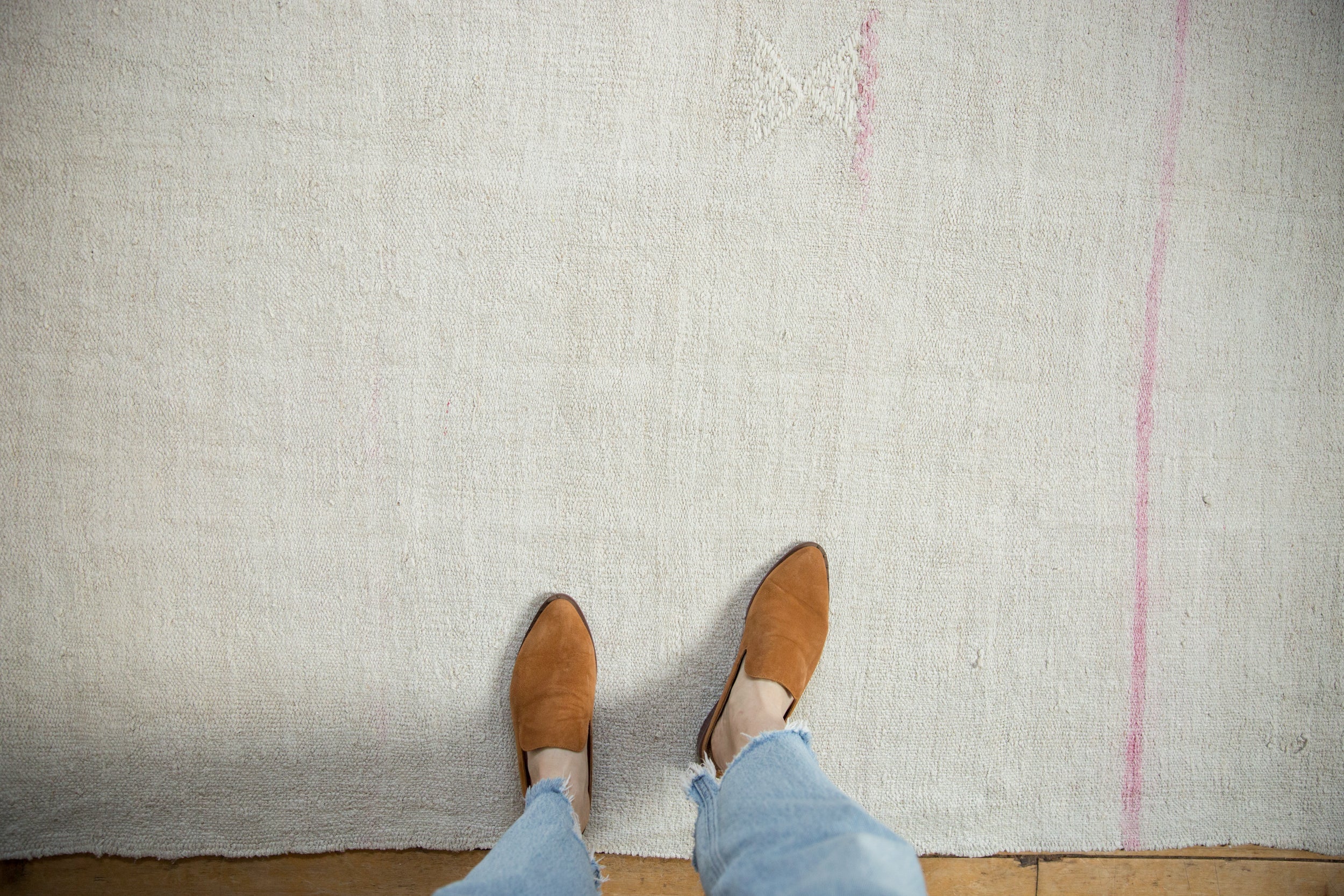 5.5x8.5 Vintage Hemp Kilim Carpet - Image 2