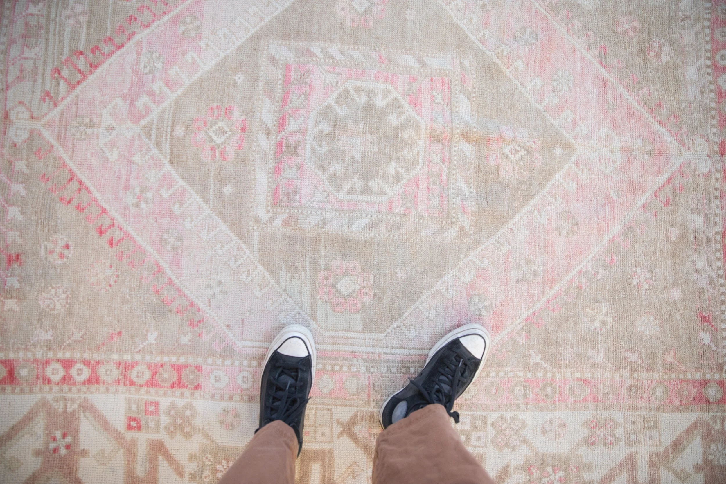 5.5x8 Vintage Distressed Oushak Carpet - Image 2