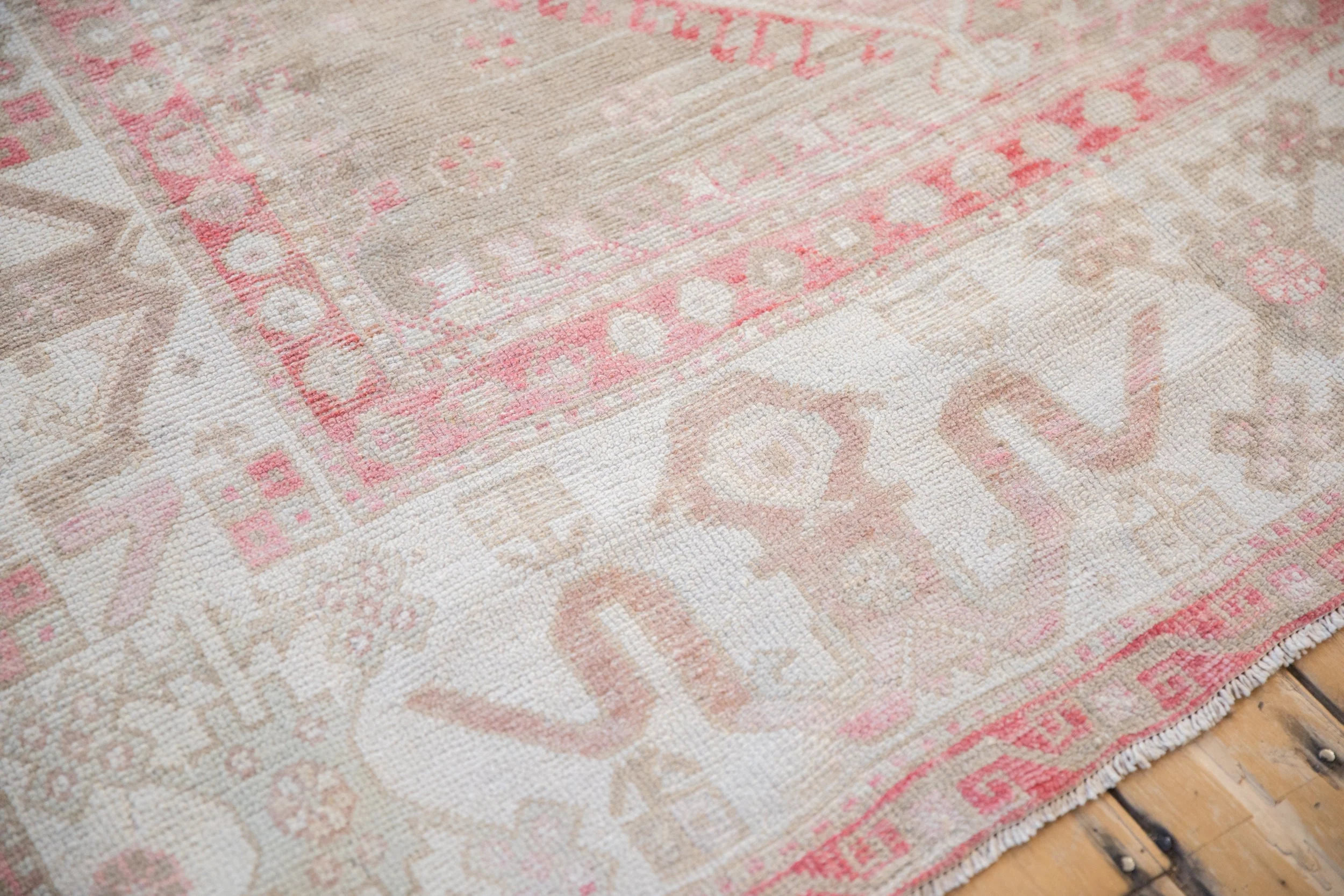 5.5x8 Vintage Distressed Oushak Carpet - Image 7