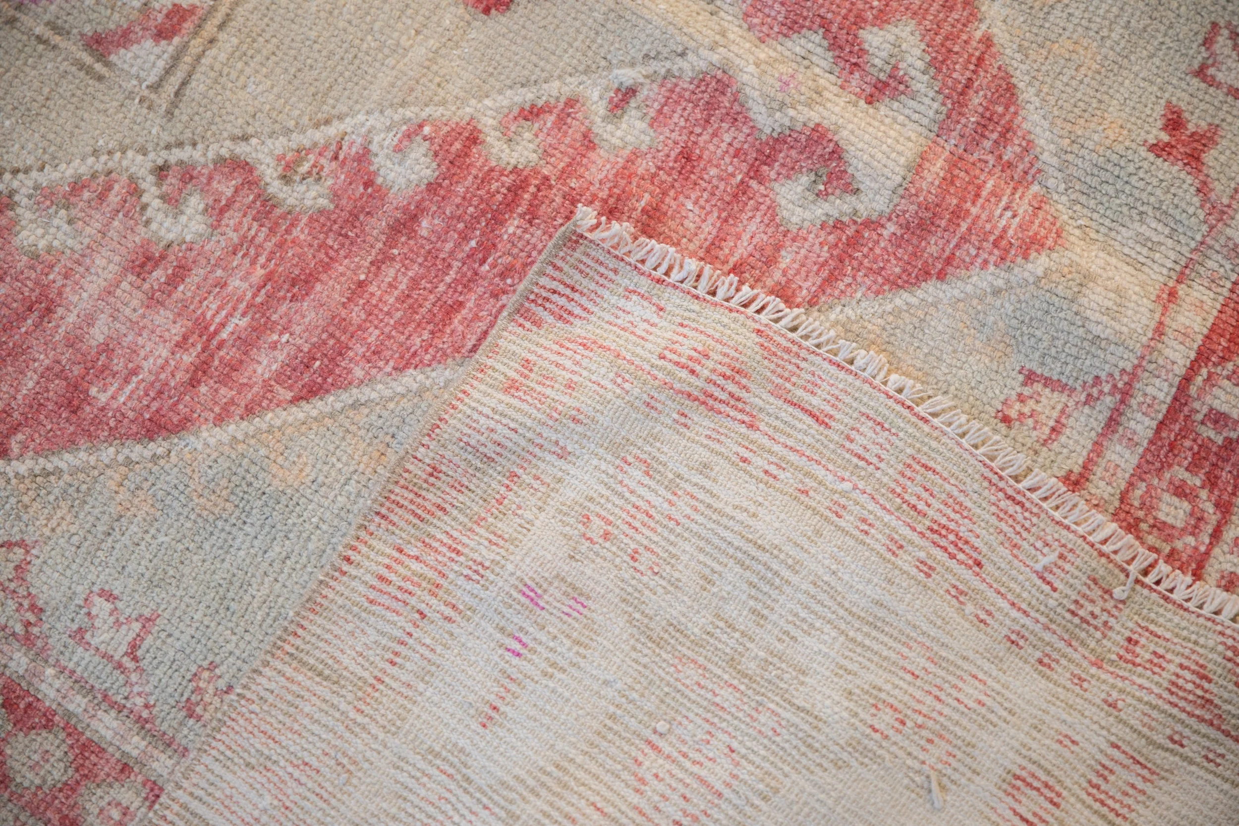 5.5x8 Vintage Distressed Oushak Carpet - Image 11